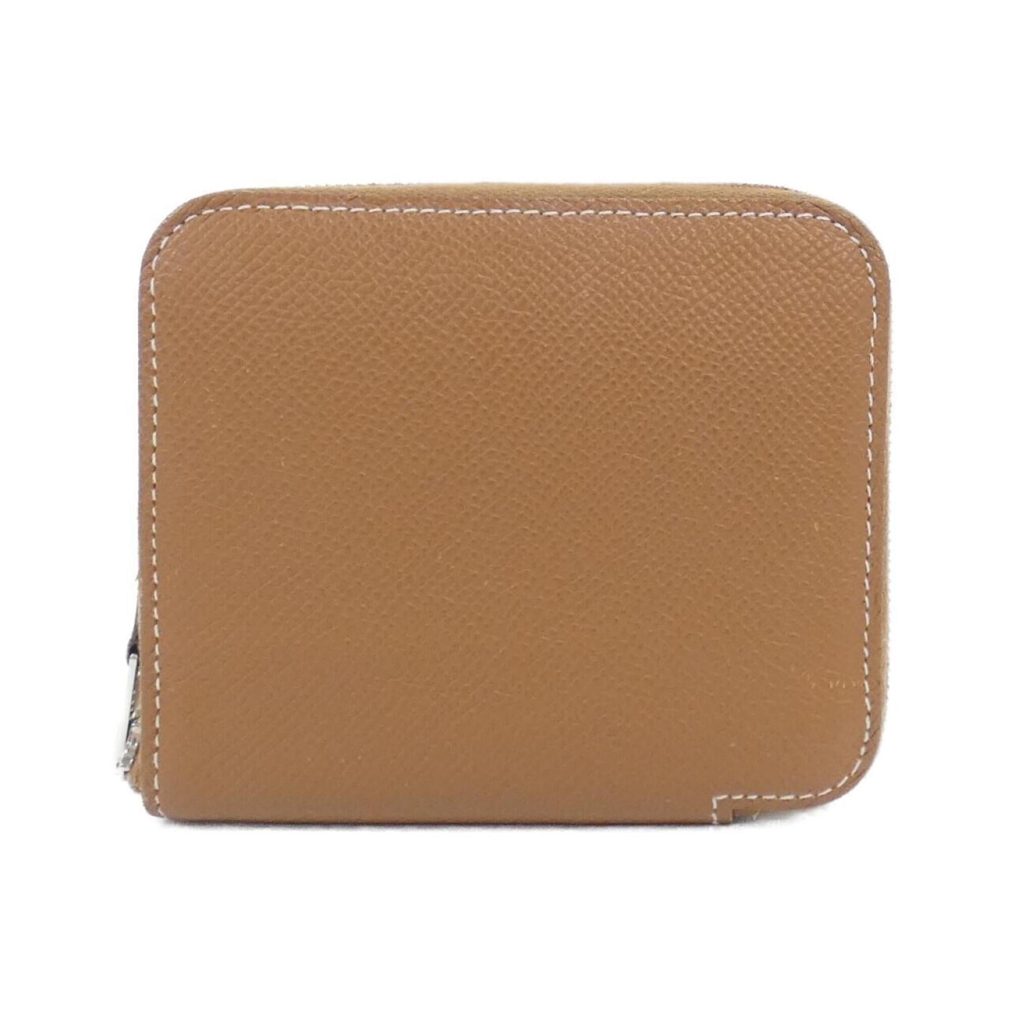 Hermes Gold Beige Celeste Epsom Leather Silk Wallet (Bi-Fold) (Pre-Owned)