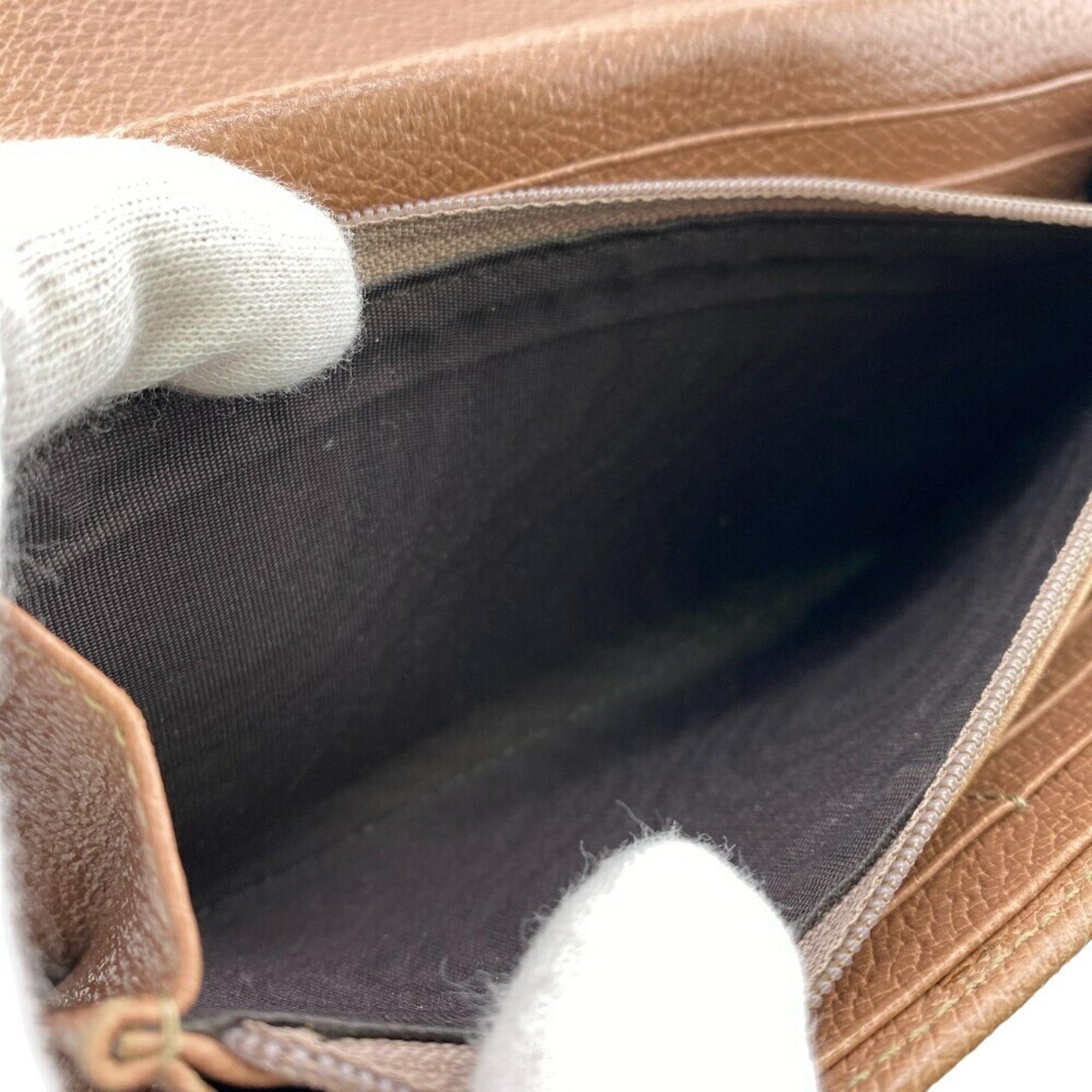 Gucci Beige Pink Canvas Leather Long Wallet (Bi-Fold) (Pre-Owned)