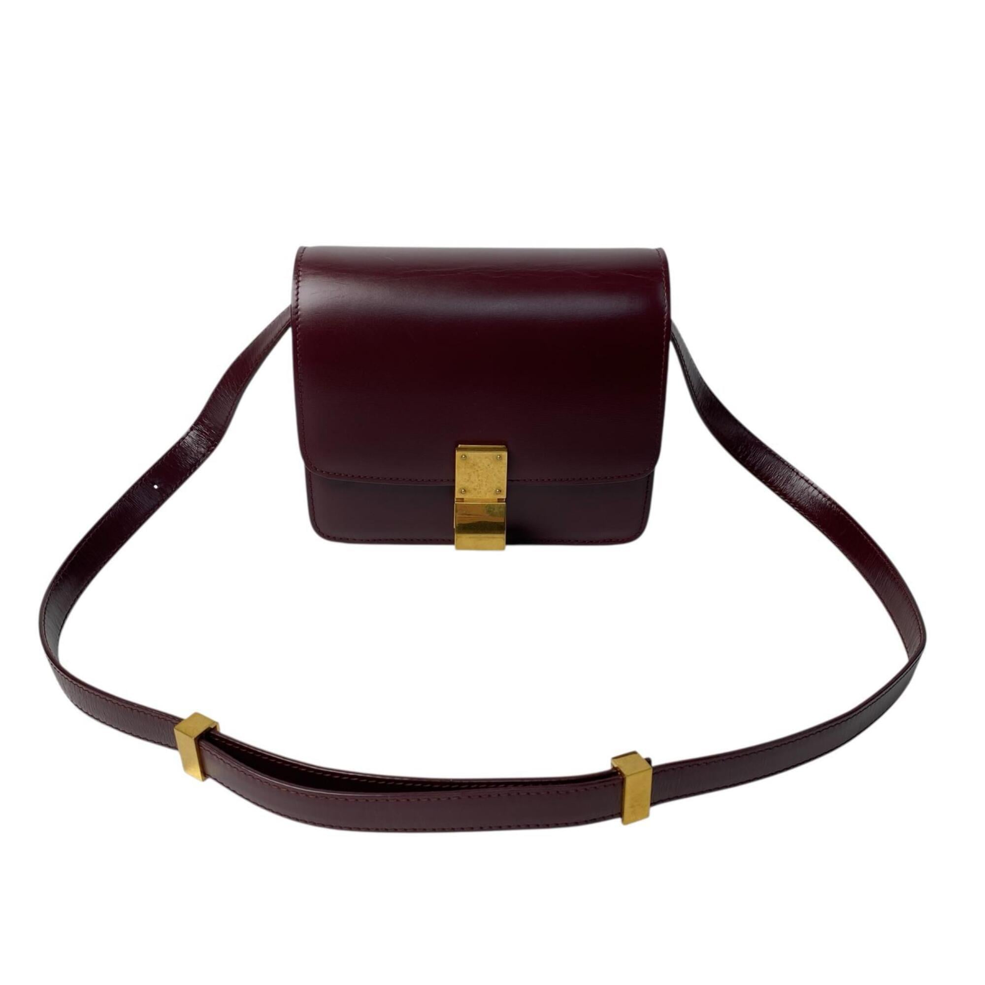 Celine Bordeaux Leather Shoulder Bag (Pre-Owned)