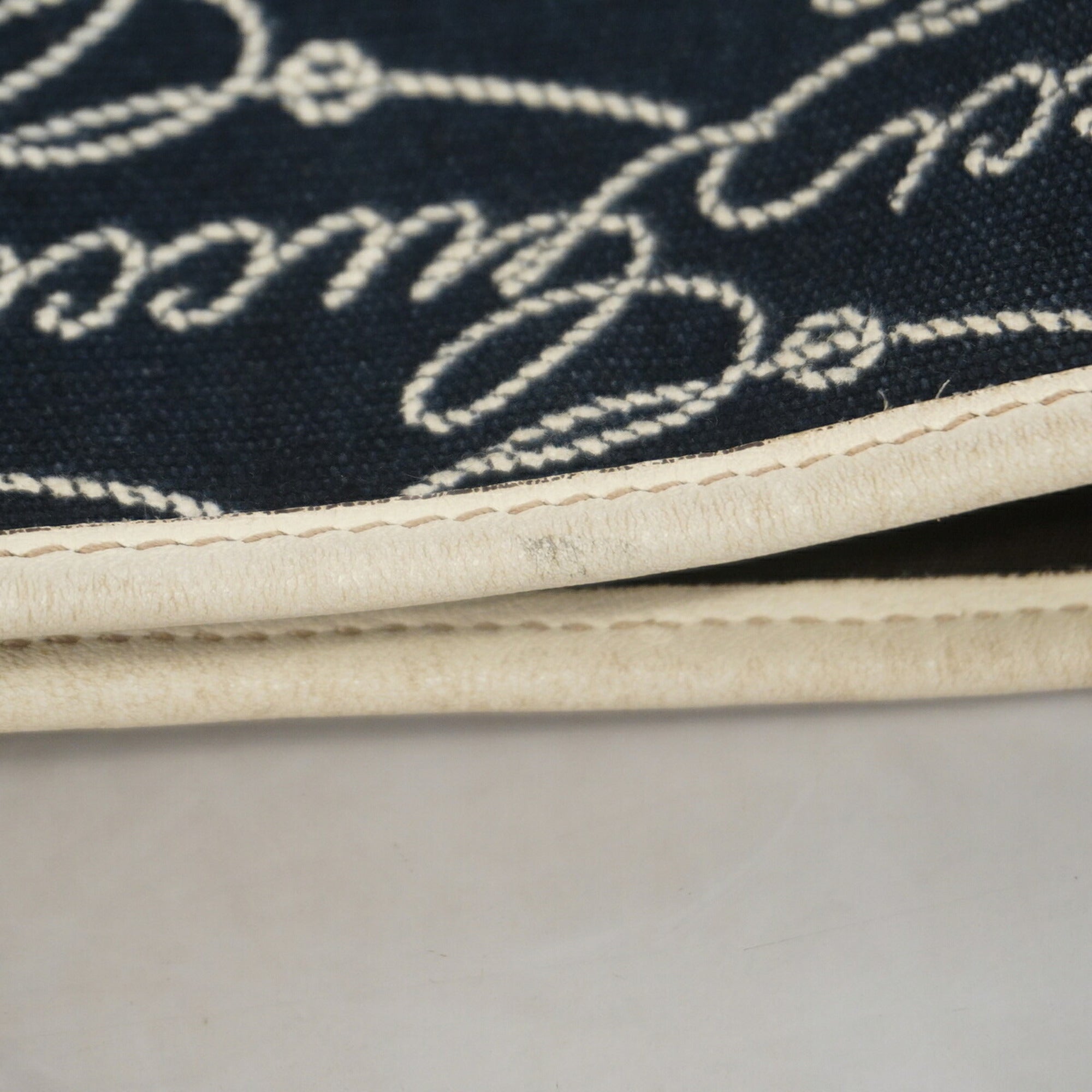 Gucci Navy Canvas Tote Bag (Pre-Owned)