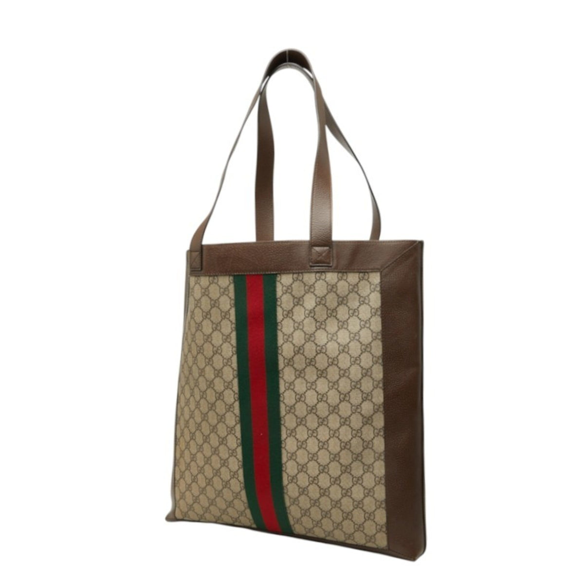 Gucci Beige Brown Pvc Leather Tote Bag (Pre-Owned)