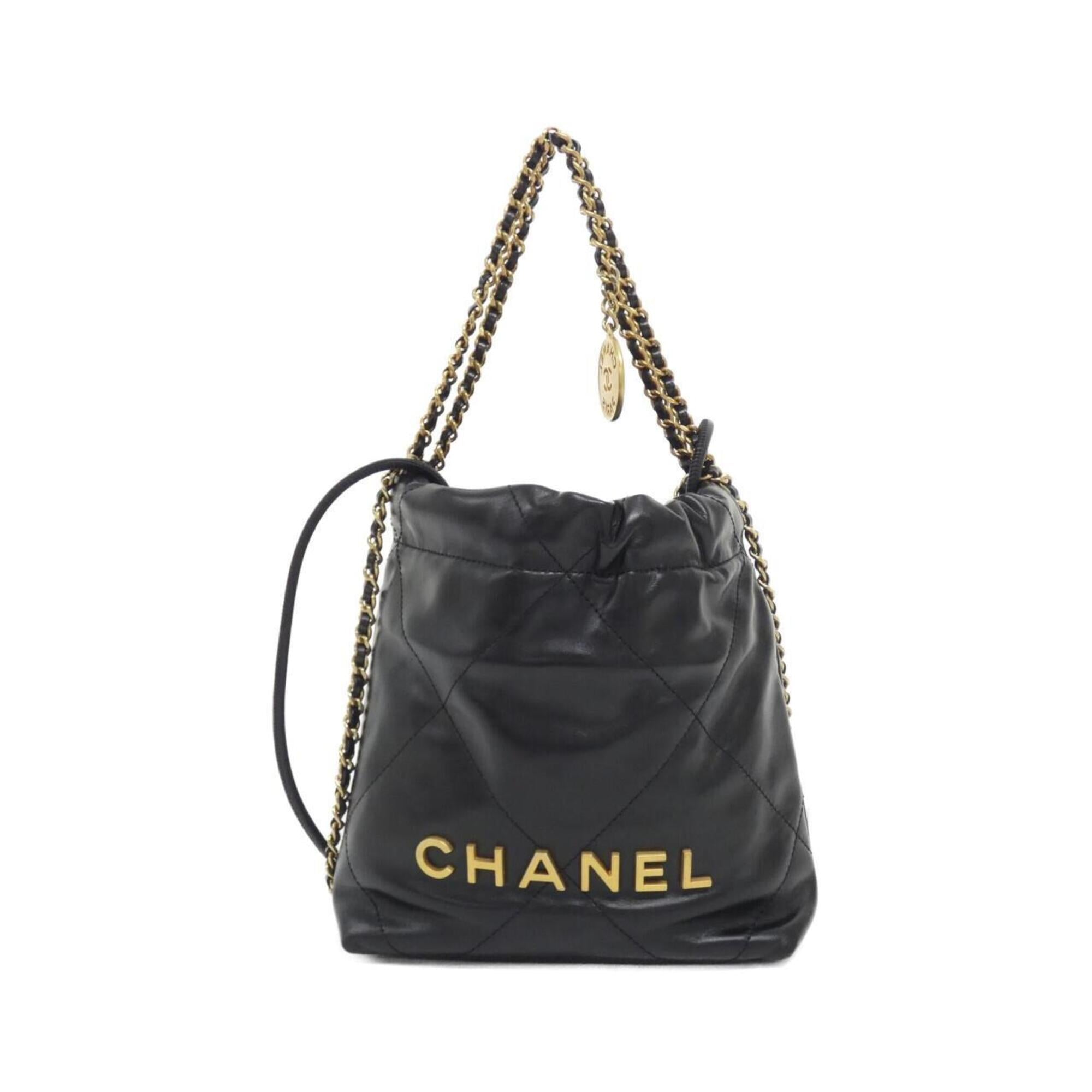 Chanel Black Leather Handbag (Pre-Owned)