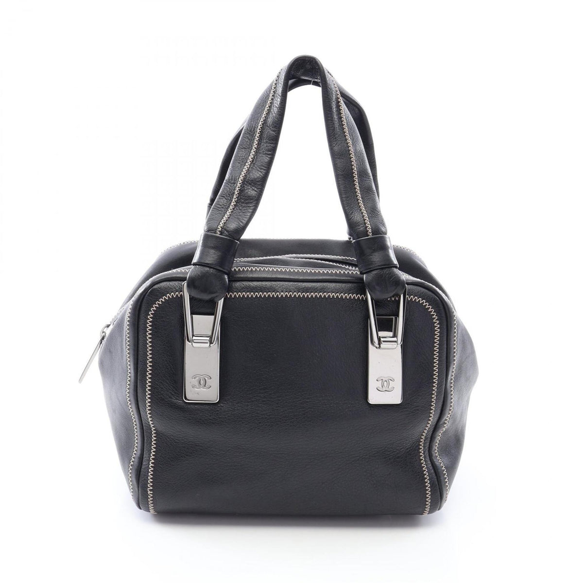 Chanel Black Leather Handbag (Pre-Owned)