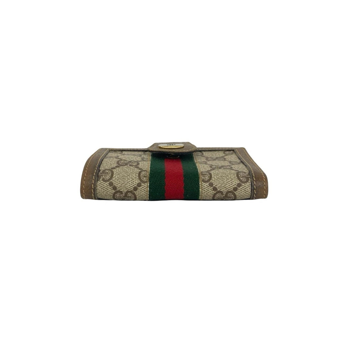 Gucci Brown Green Red Color Leather Pvc Wallet (Bi-Fold) (Pre-Owned)