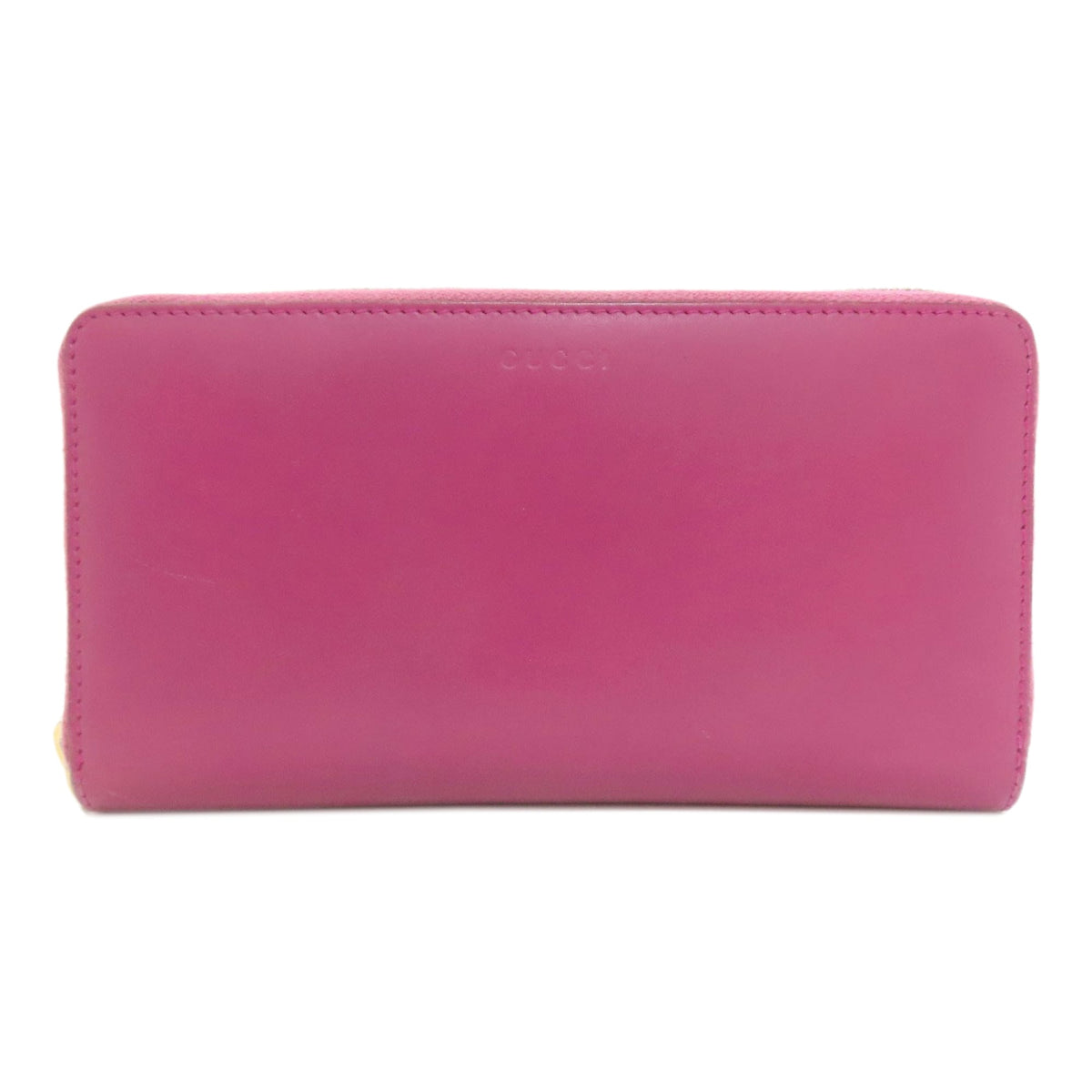 Gucci Pink Leather Long Wallet (Bi-Fold) (Pre-Owned)