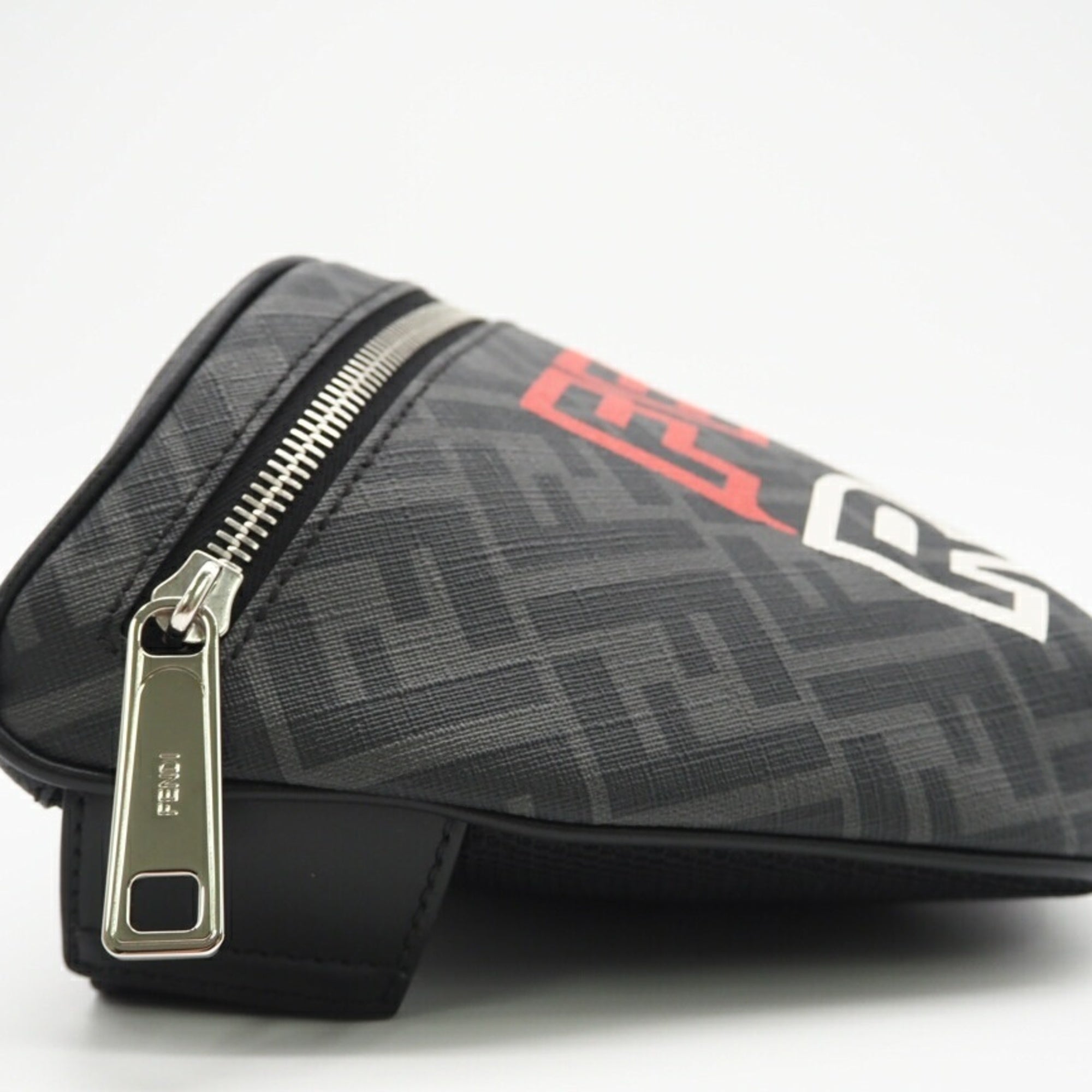 Fendi Gray Coated Canvas Fanny Pack (Pre-Owned)