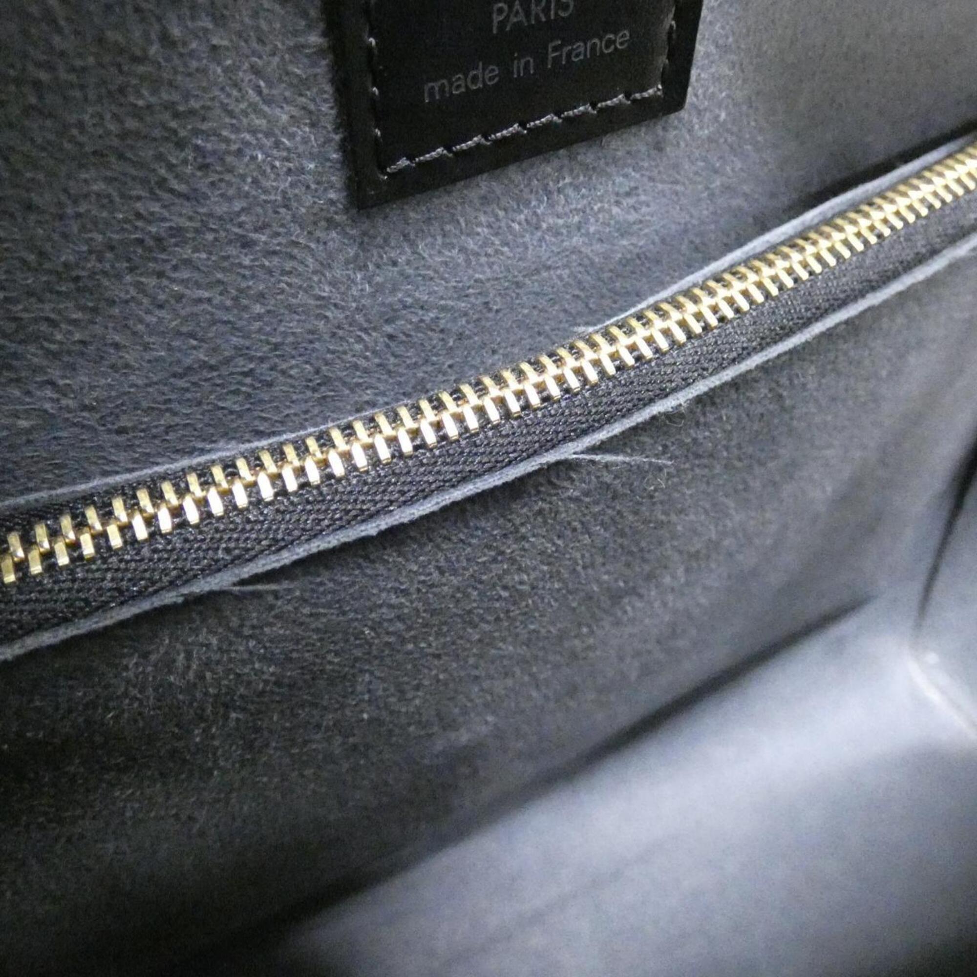 Louis Vuitton Black Leather Handbag (Pre-Owned)