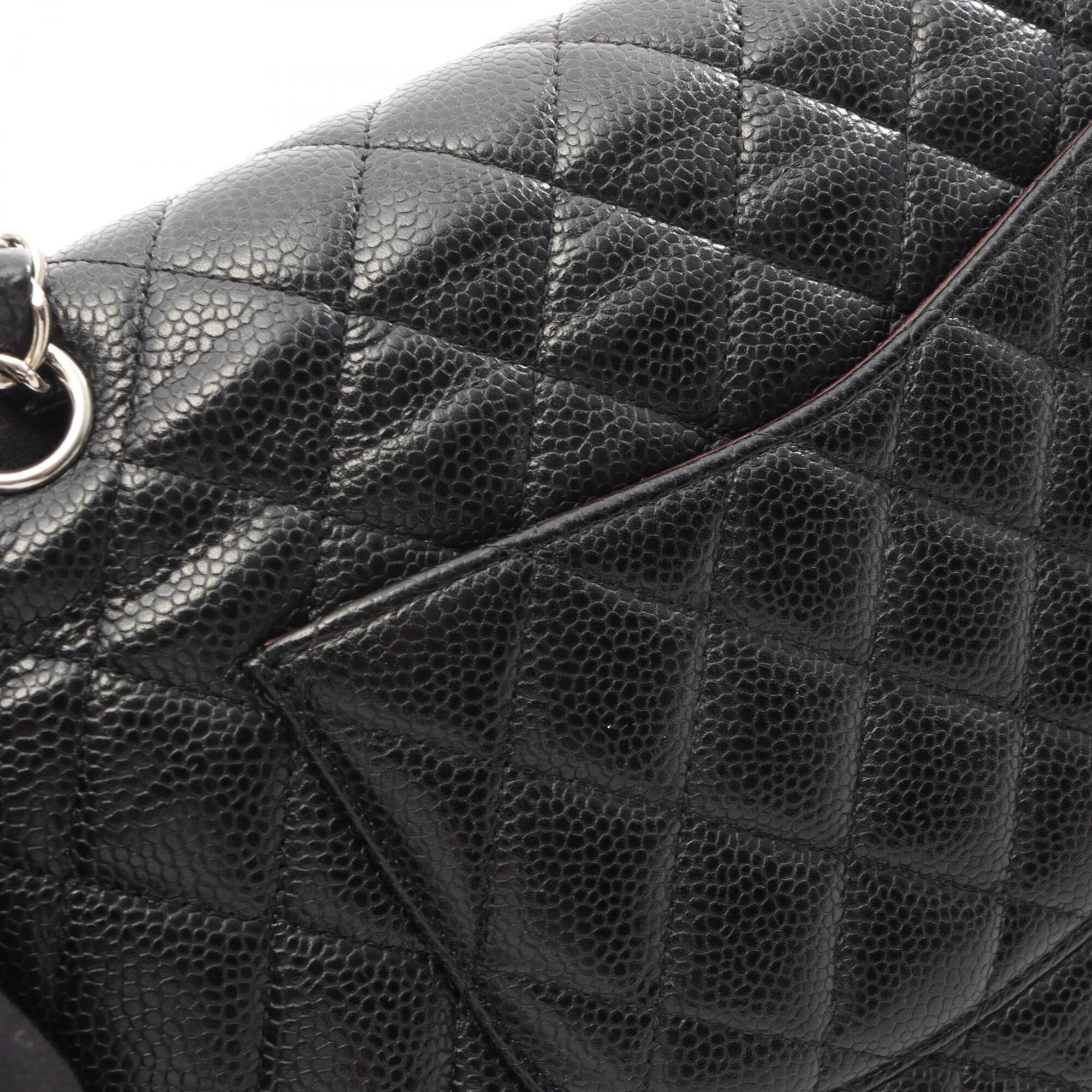 Chanel Black Grained Calfskin Handbag Shoulder Bag (Pre-Owned)