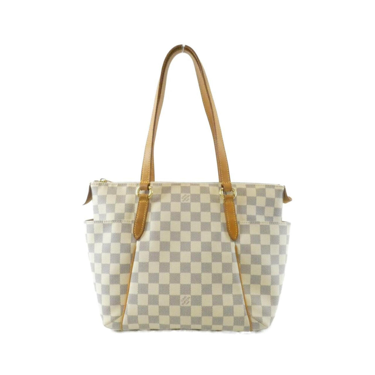 Louis Vuitton Azur White Coated Canvas Handbag (Pre-Owned)