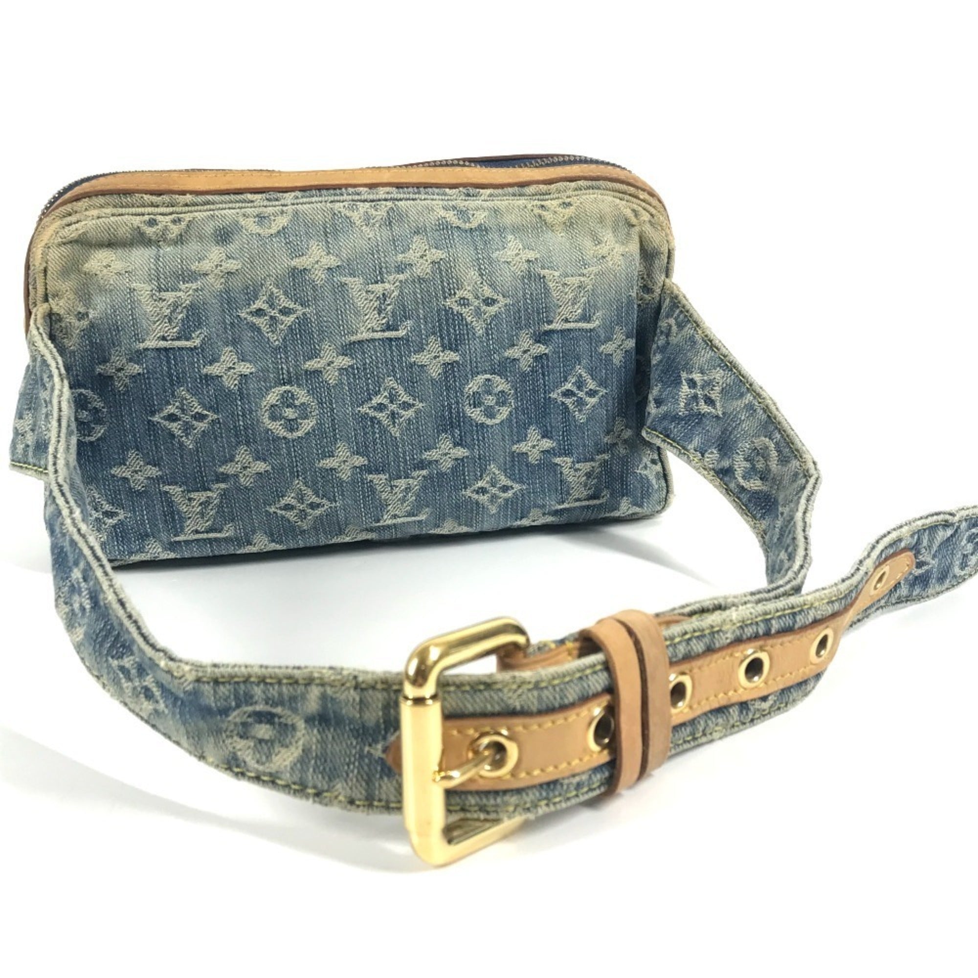 Louis Vuitton Monogram Denim Blue Monogram Monogram Denim Sling Bag (Pre-Owned)