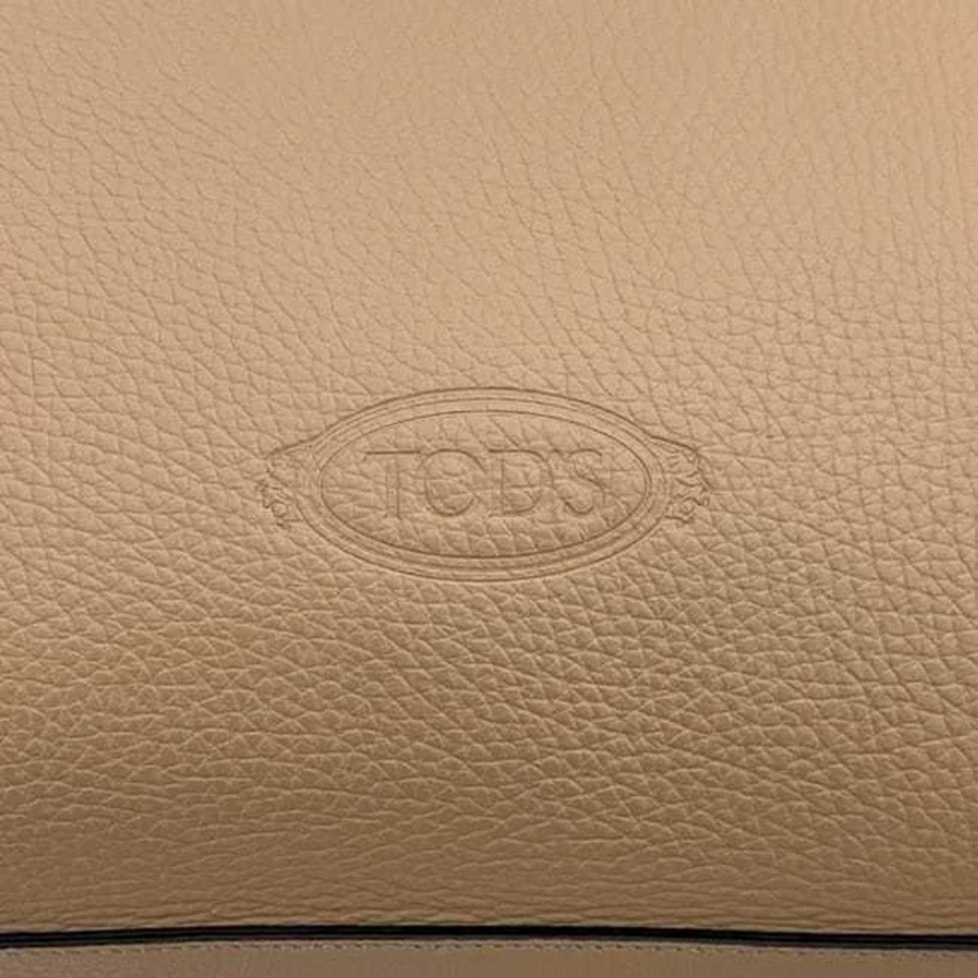 Tod's Beige Leather Tote Bag (Pre-Owned)