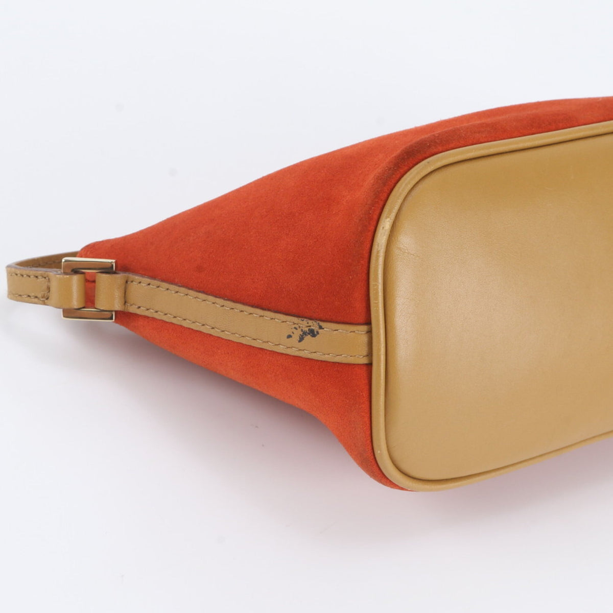 Gucci Red Color Leather Handbag Pouch Tote Bag (Pre-Owned)