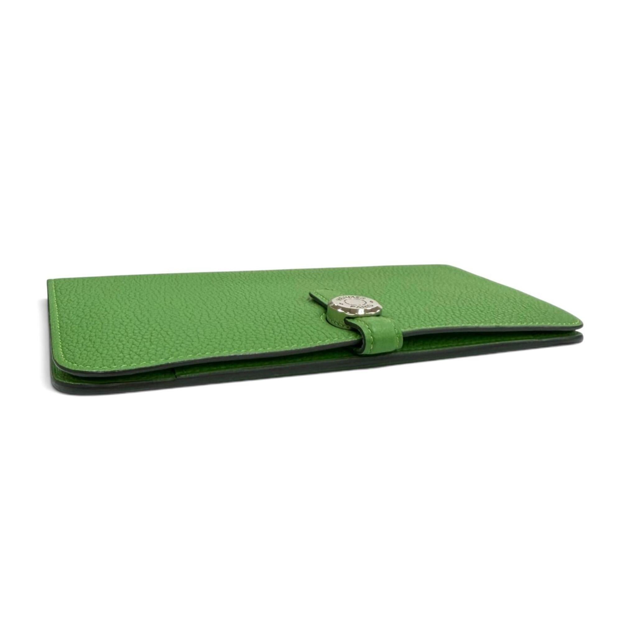 Hermes Bambou Togo Leather Long Wallet (Bi-Fold) (Pre-Owned)