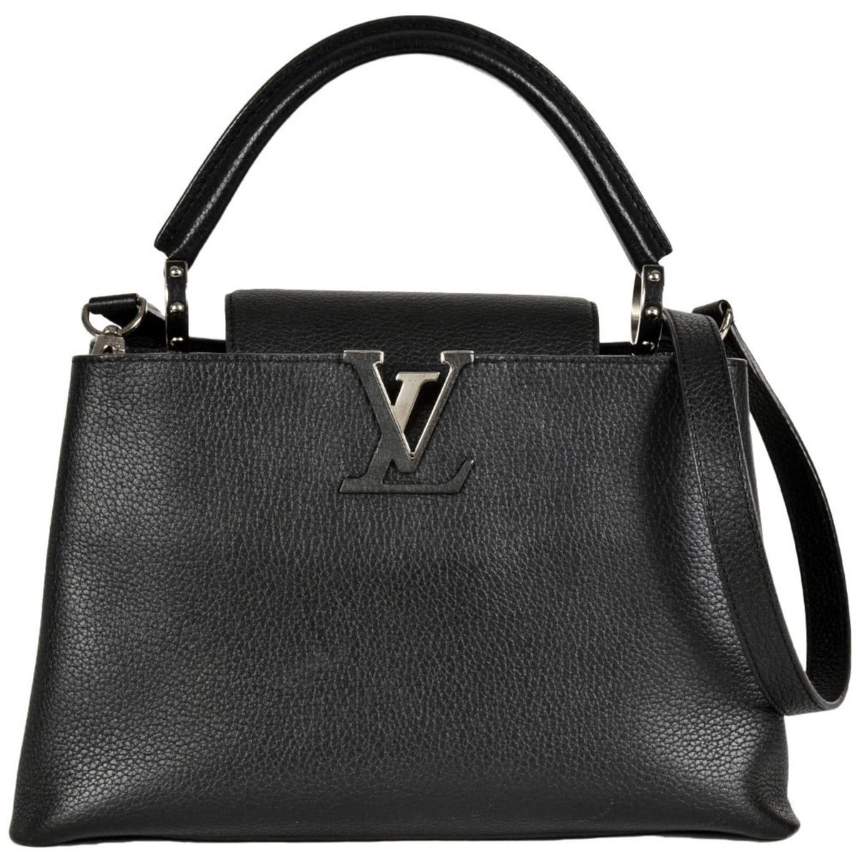 Louis Vuitton Black Noir Leather Handbag (Pre-Owned)