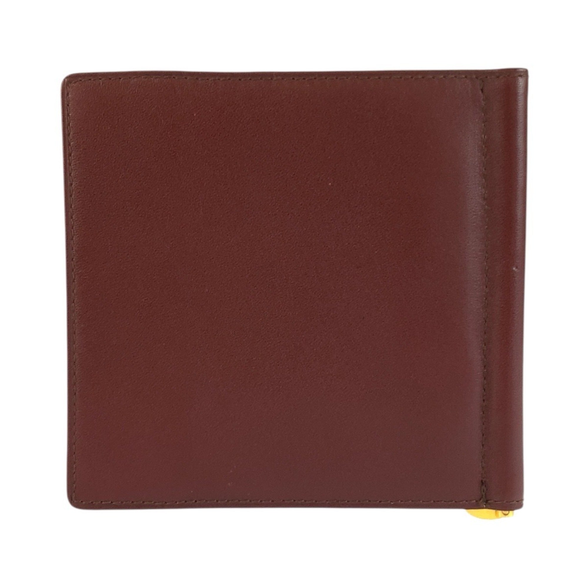 Cartier Bordeaux Leather Money Clip (Pre-Owned)