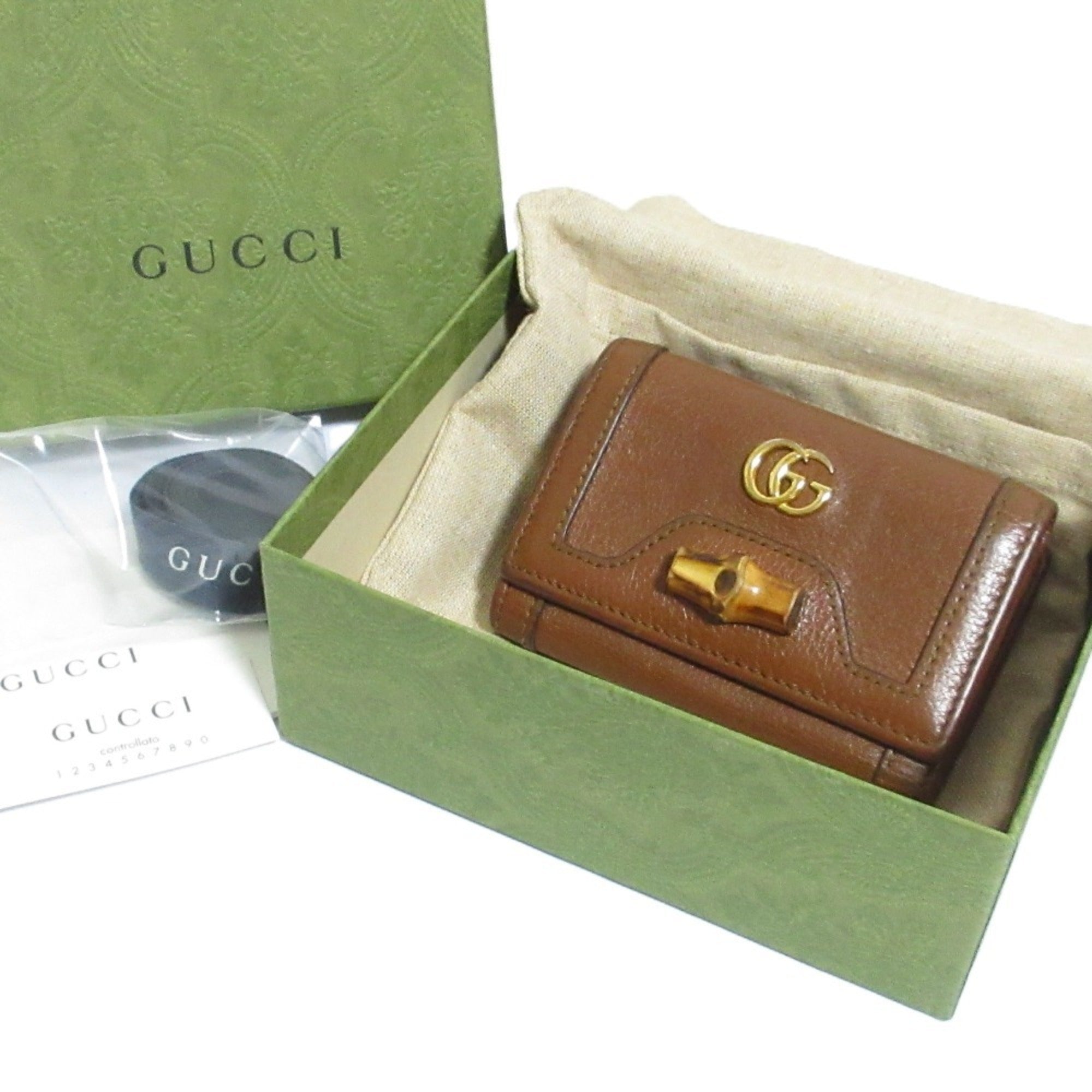 Gucci Bamboo Brown Wallet (Tri-Fold) (Pre-Owned)