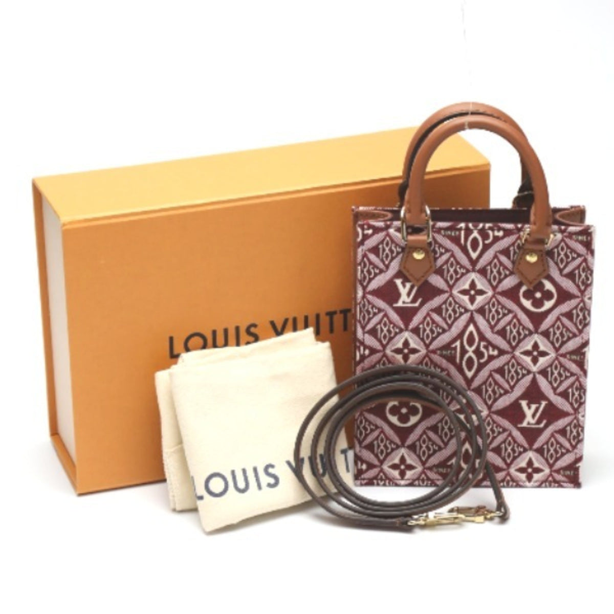 Louis Vuitton Red Color Leather Shoulder Bag (Pre-Owned)