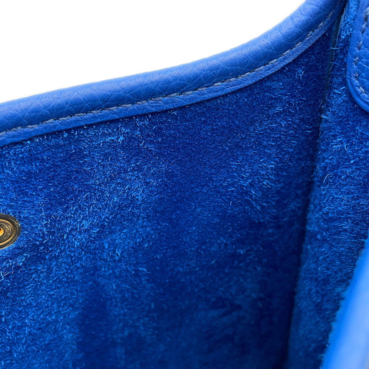 Hermes Evelyne Blue Taurillon Clemence Leather Shoulder Bag (Pre-Owned)