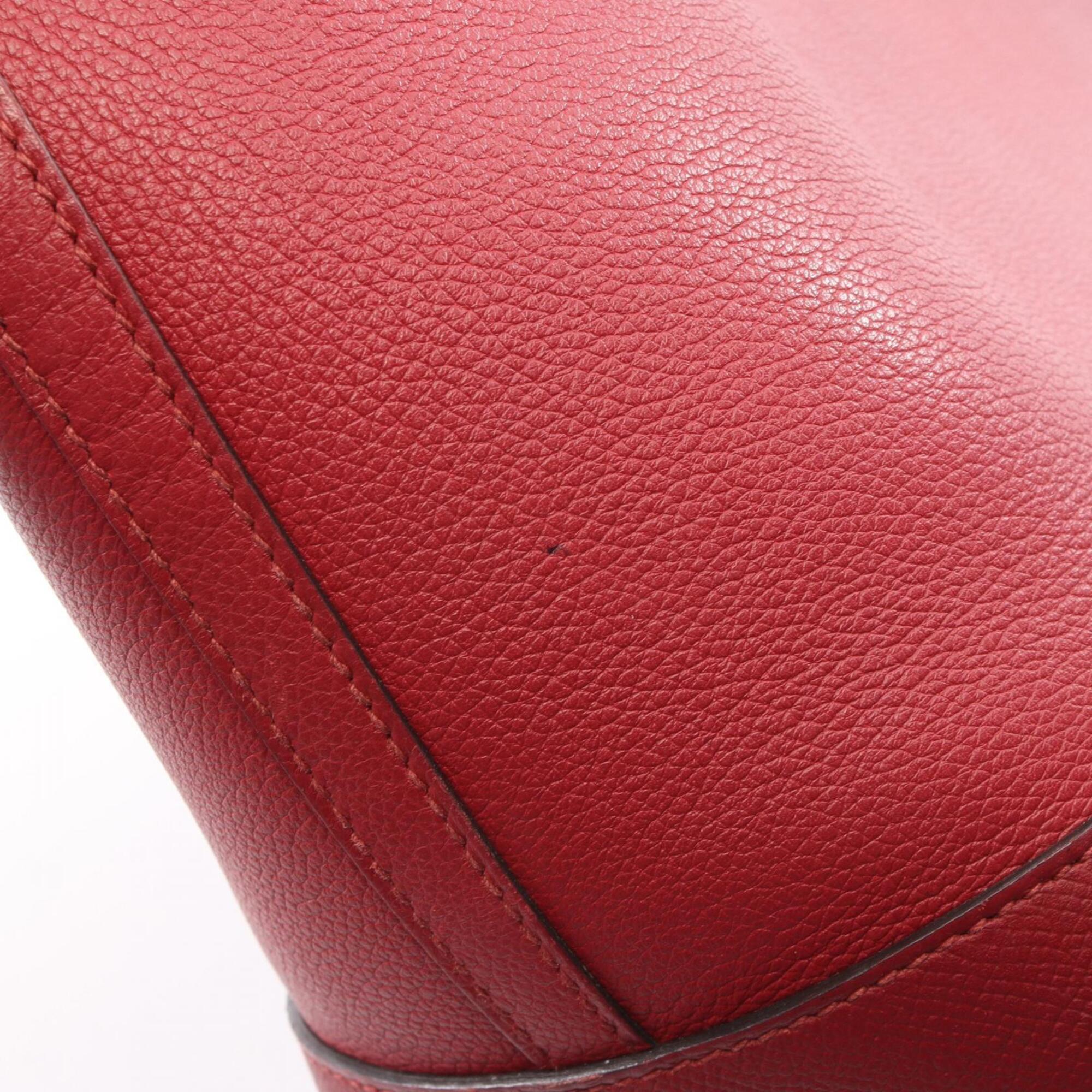 Hermes Bordeaux Evercalf Leather Epsom Leather Handbag (Pre-Owned)