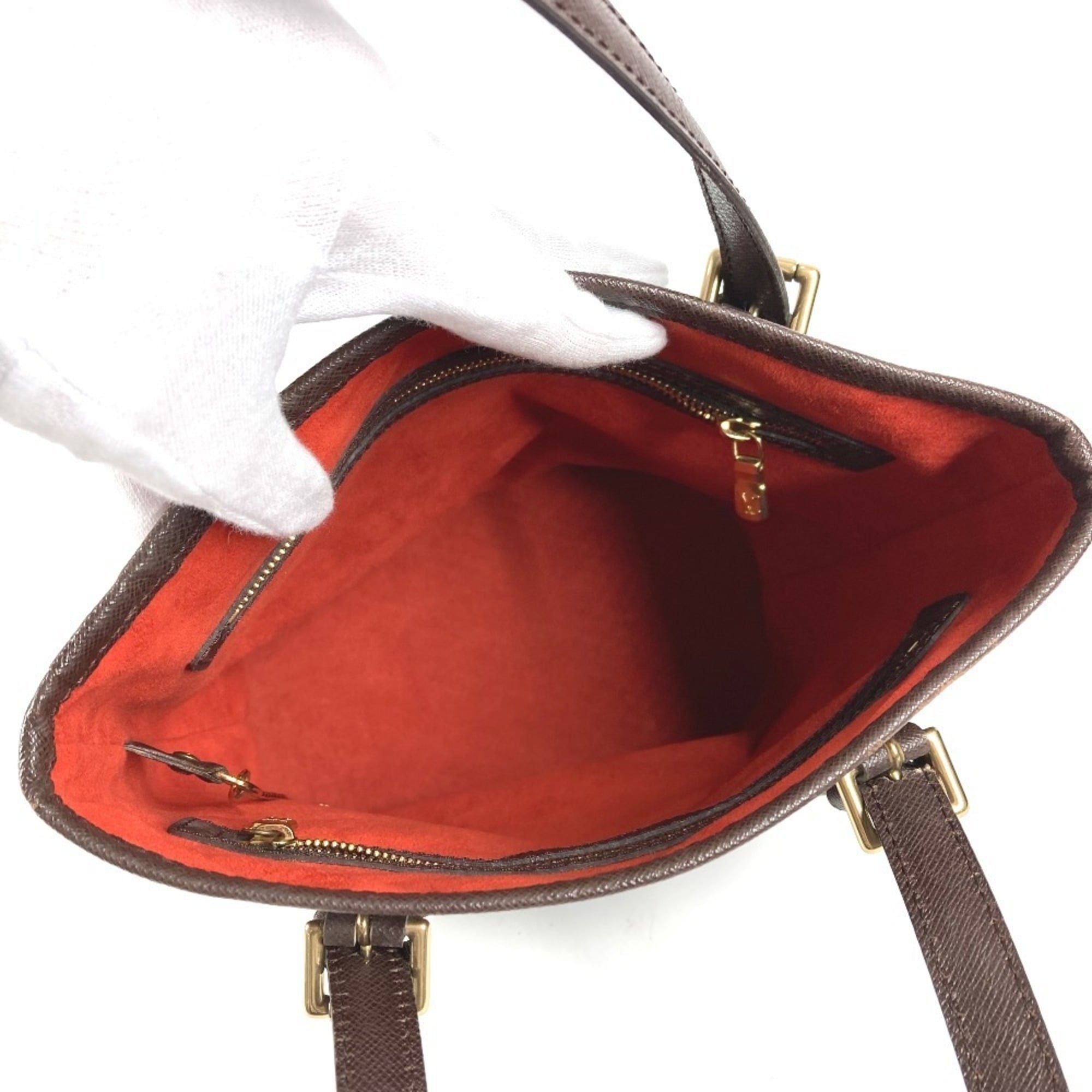 Louis Vuitton Brown Ebene Damier Canvas Shoulder Bag Tote Bag (Pre-Owned)