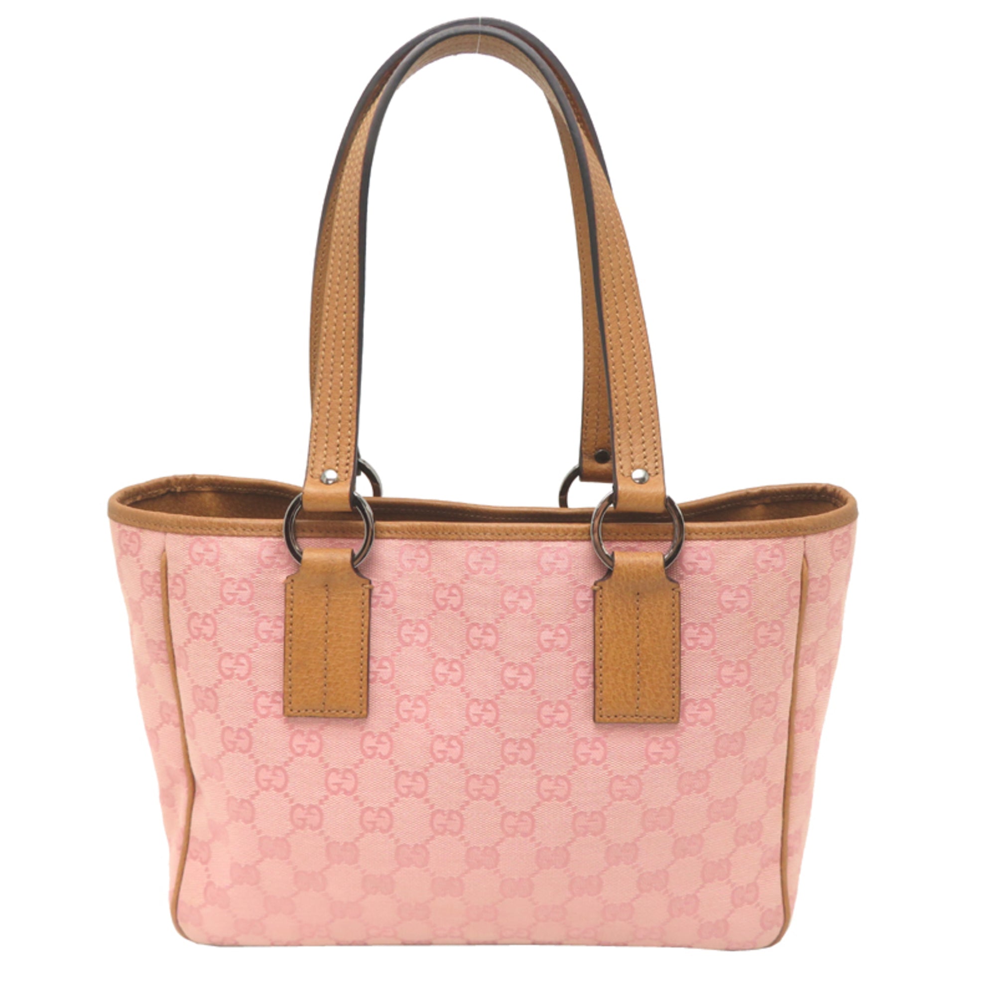 Gucci Pink Gg Canvas Handbag Tote Bag (Pre-Owned)