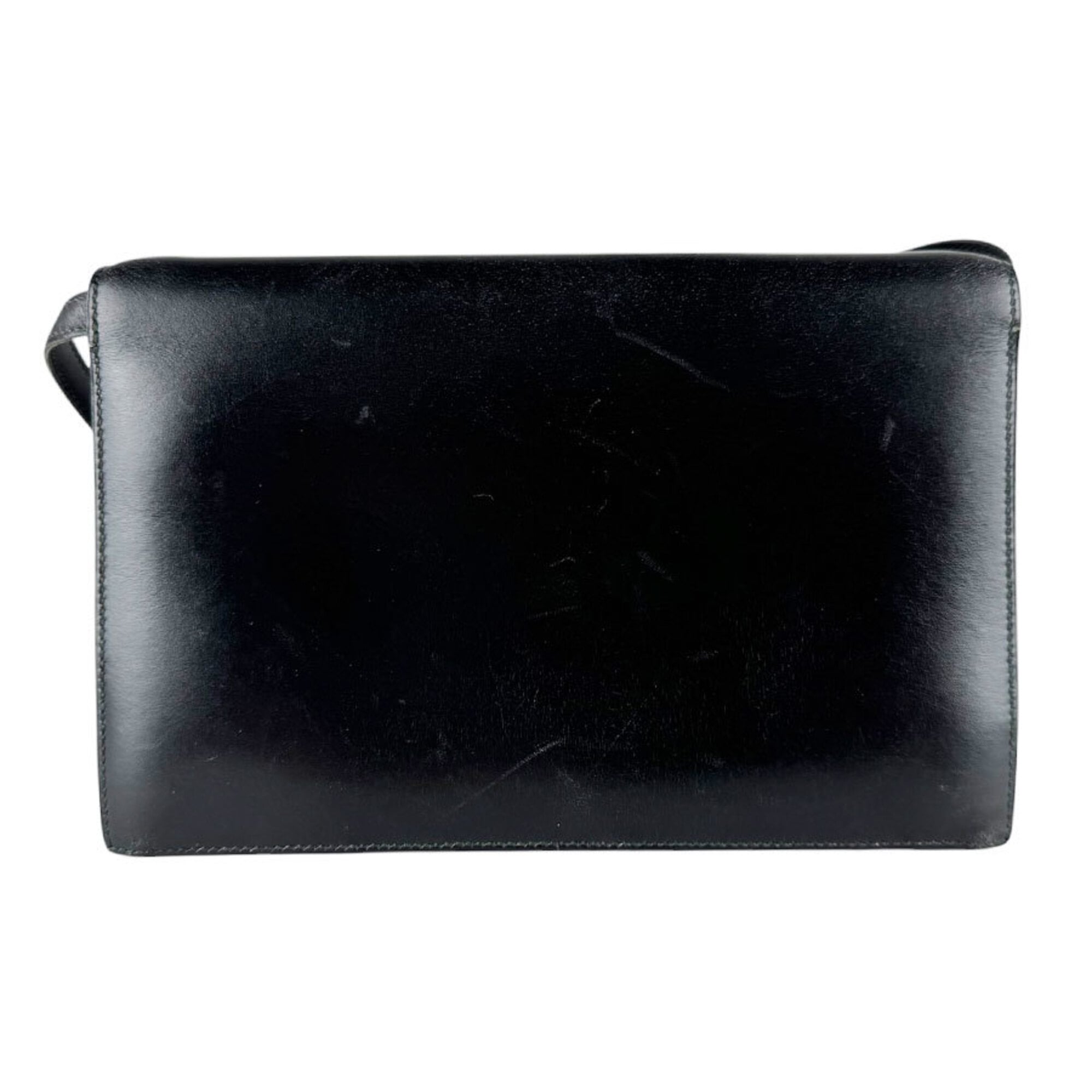 Hermes Black Box Calf Leather Shoulder Bag (Pre-Owned)