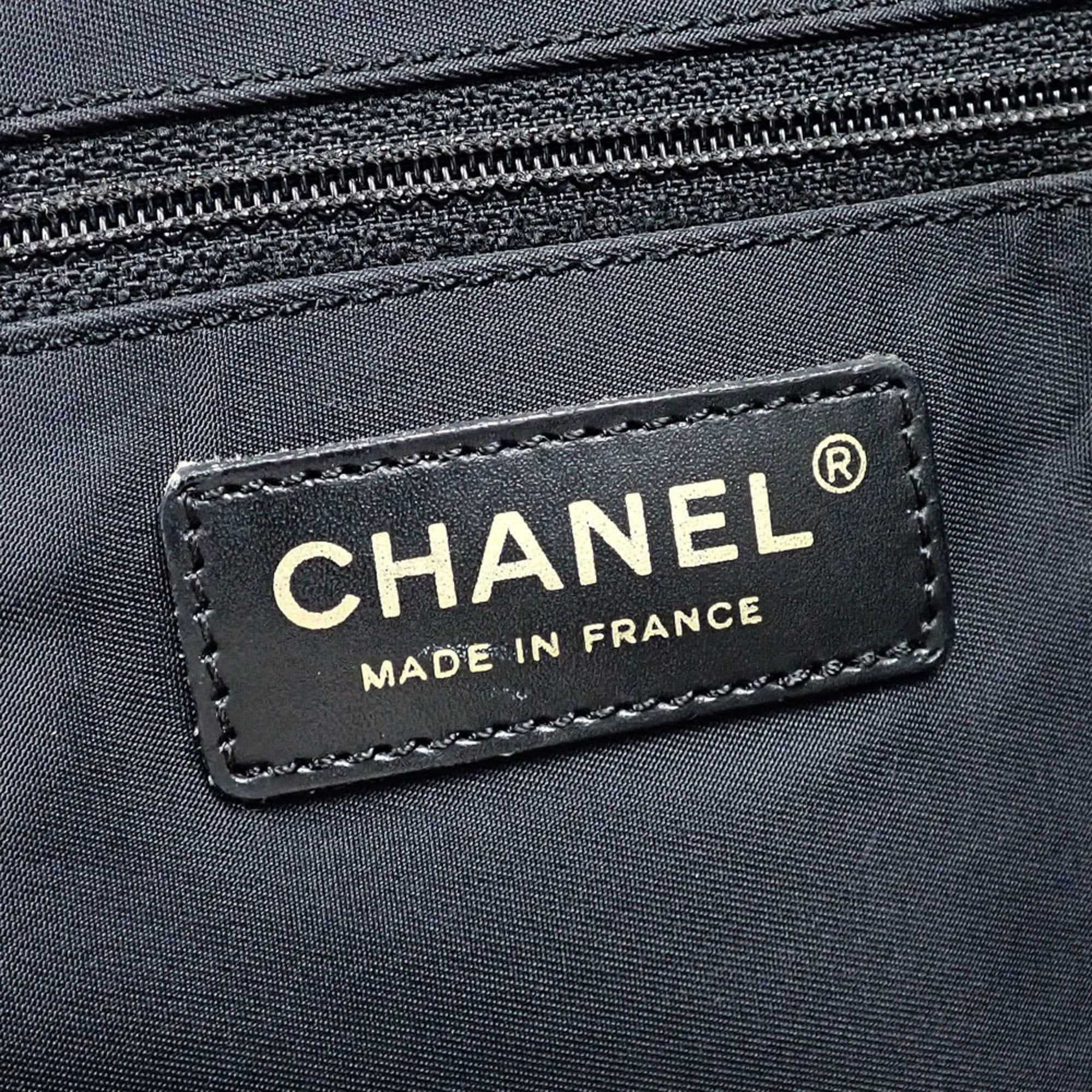 Chanel New Travel Line Black Nylon Tote Bag (Pre-Owned)