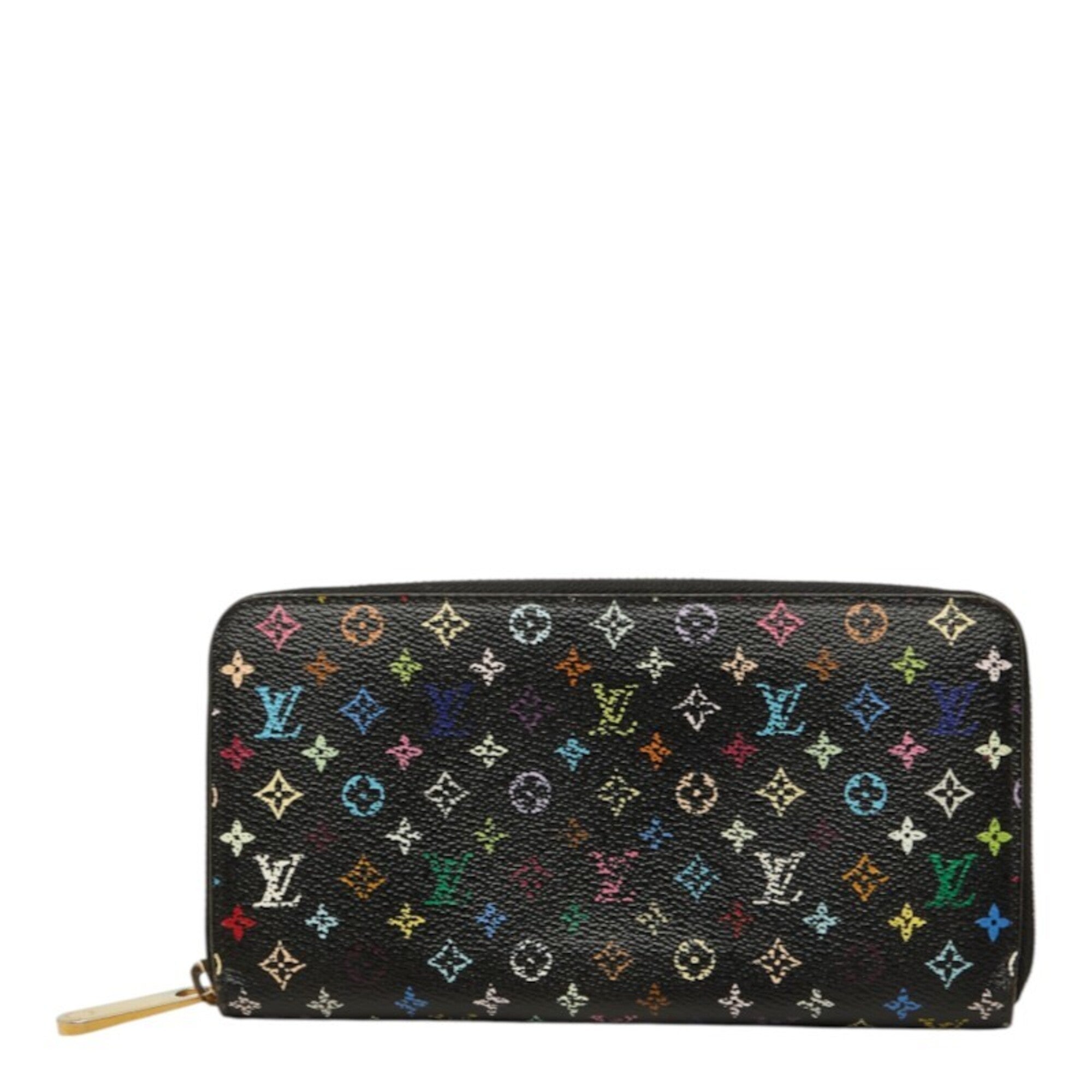 Louis Vuitton Black Monogram Multi-Color Monogram Long Wallet (Bi-Fold) (Pre-Owned)
