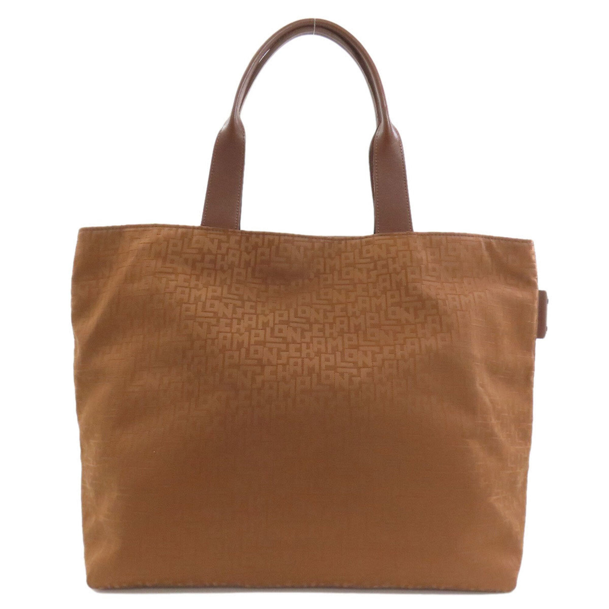 Longchamp Brown Canvas Tote Bag (Pre-Owned)