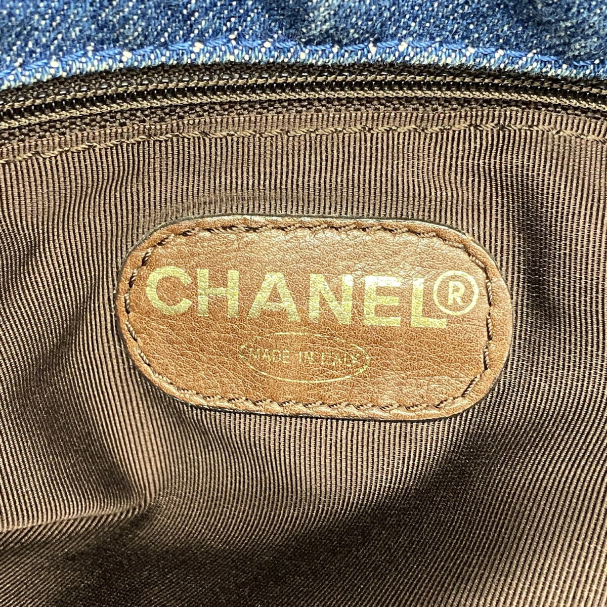 Chanel Navy Denim Tote Bag (Pre-Owned)