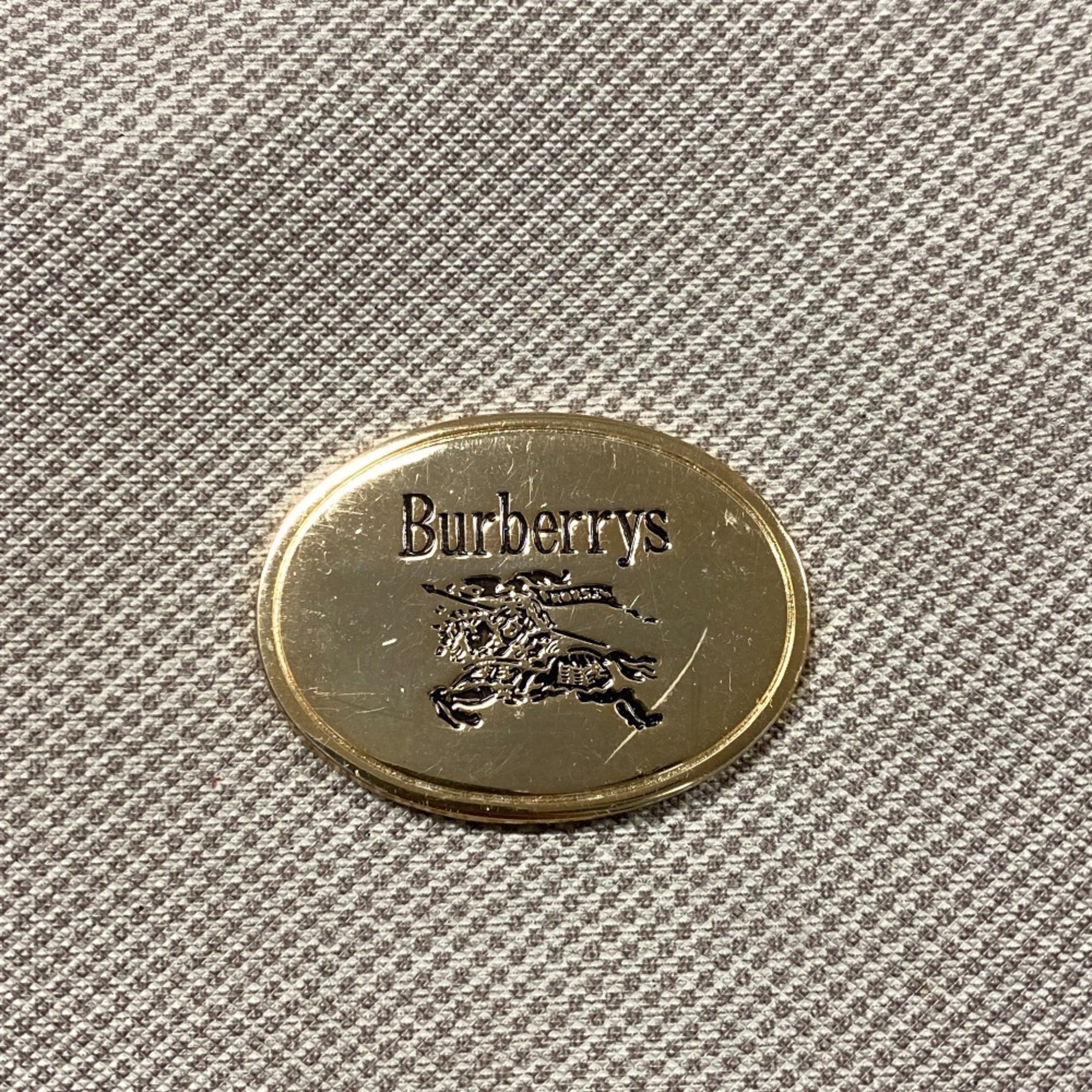 Burberry Beige Brown Pvc Boston Bag (Pre-Owned)