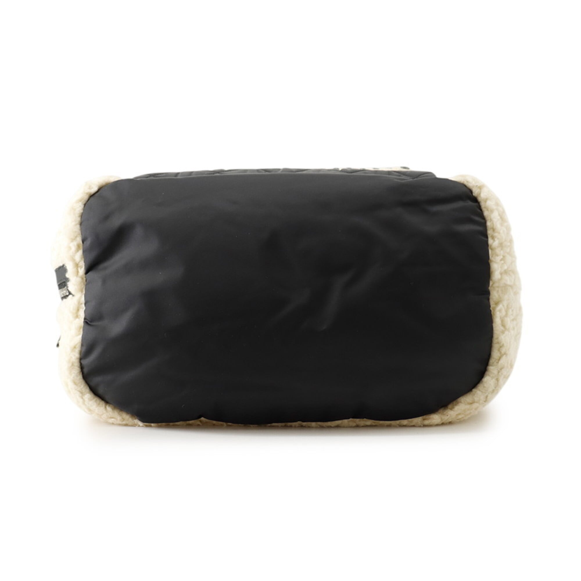Chanel Matelasse Black Ivory Nylon Leather Handbag Tote Bag (Pre-Owned)