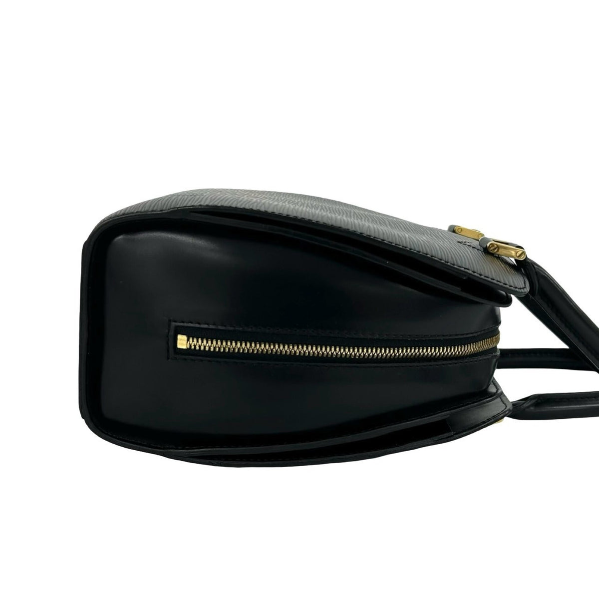 Louis Vuitton Black Leather Boston Bag Handbag (Pre-Owned)