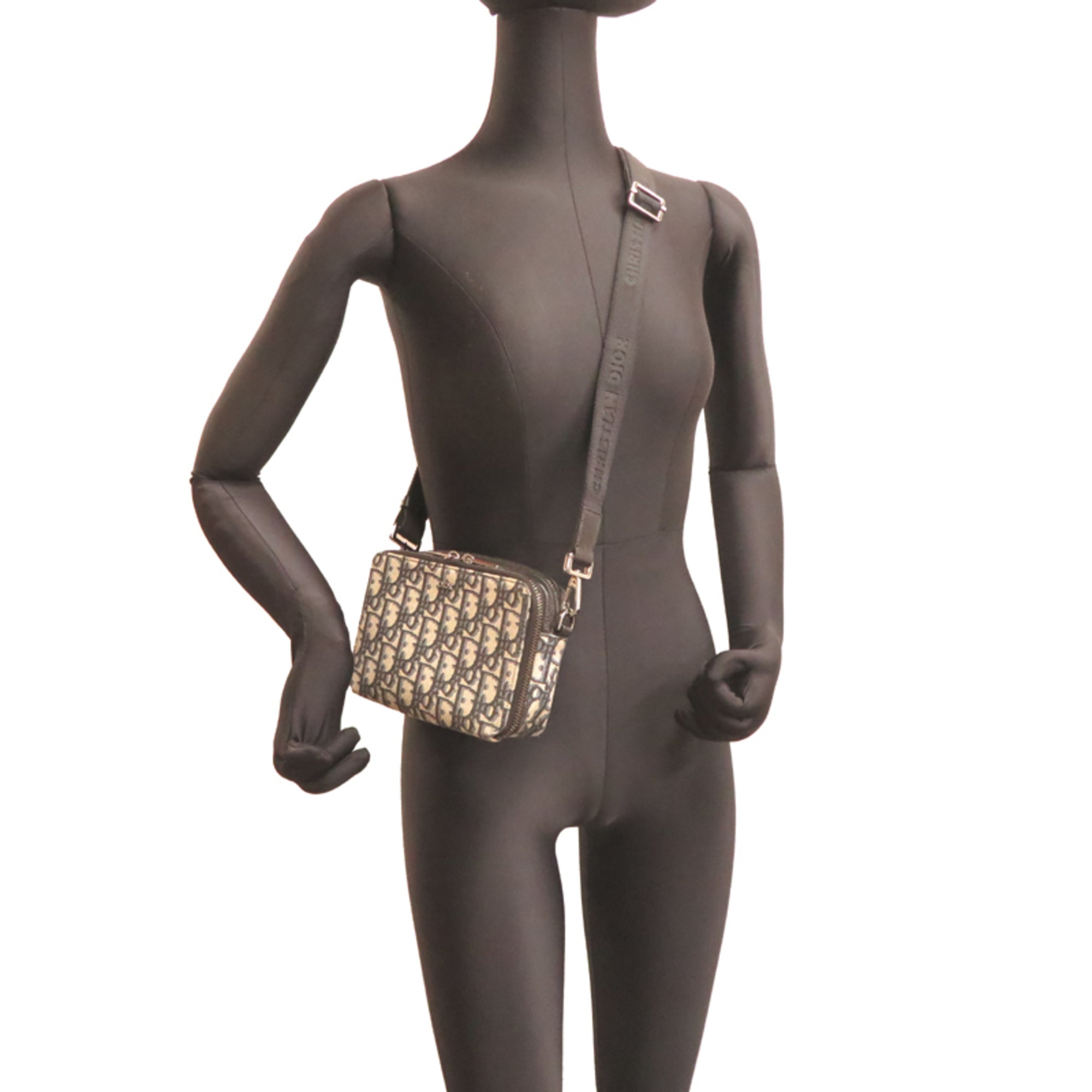 Christian Dior Black Fabric Leather Shoulder Bag (Pre-Owned)