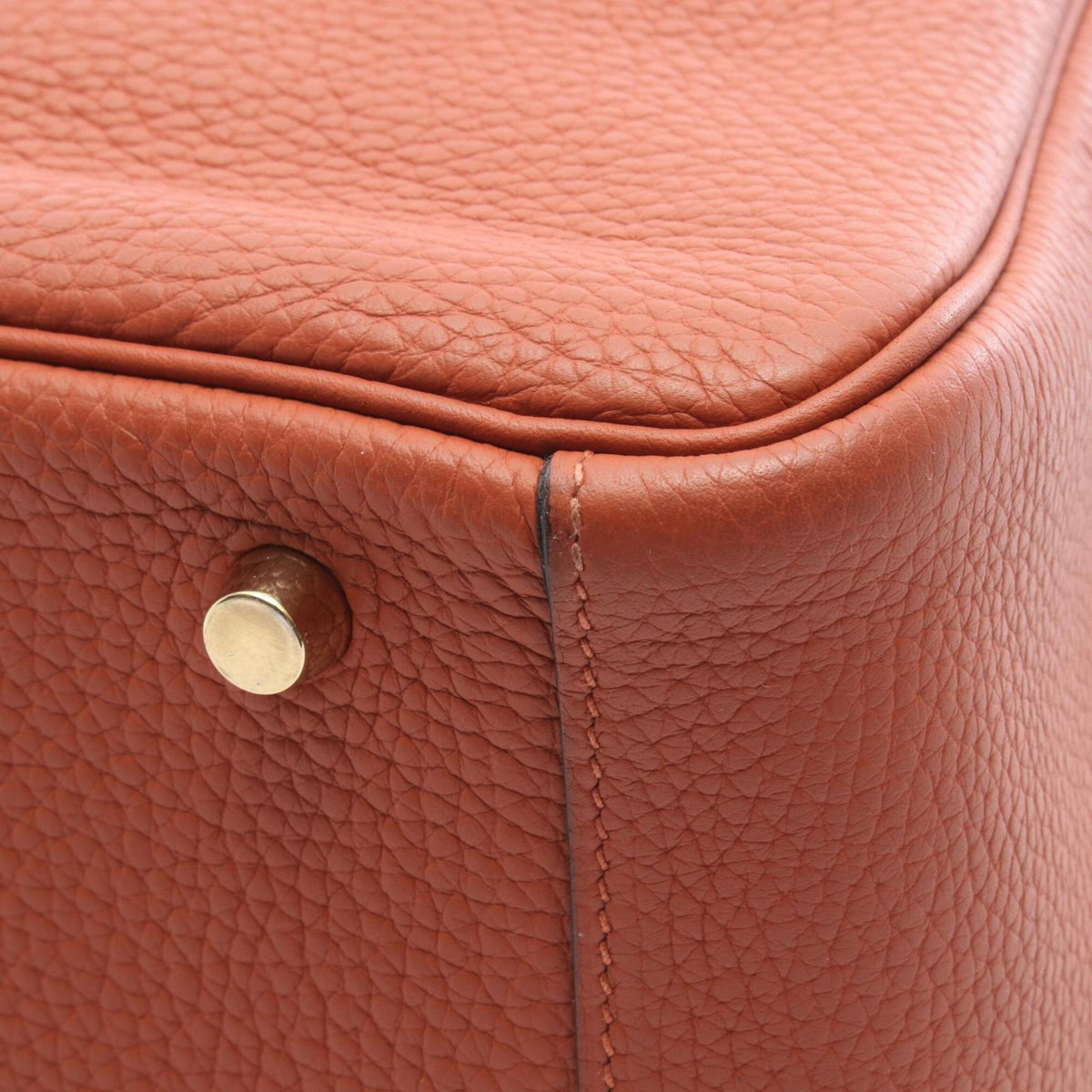 Hermes Brown Taurillon Clemence Leather Handbag Shoulder Bag (Pre-Owned)