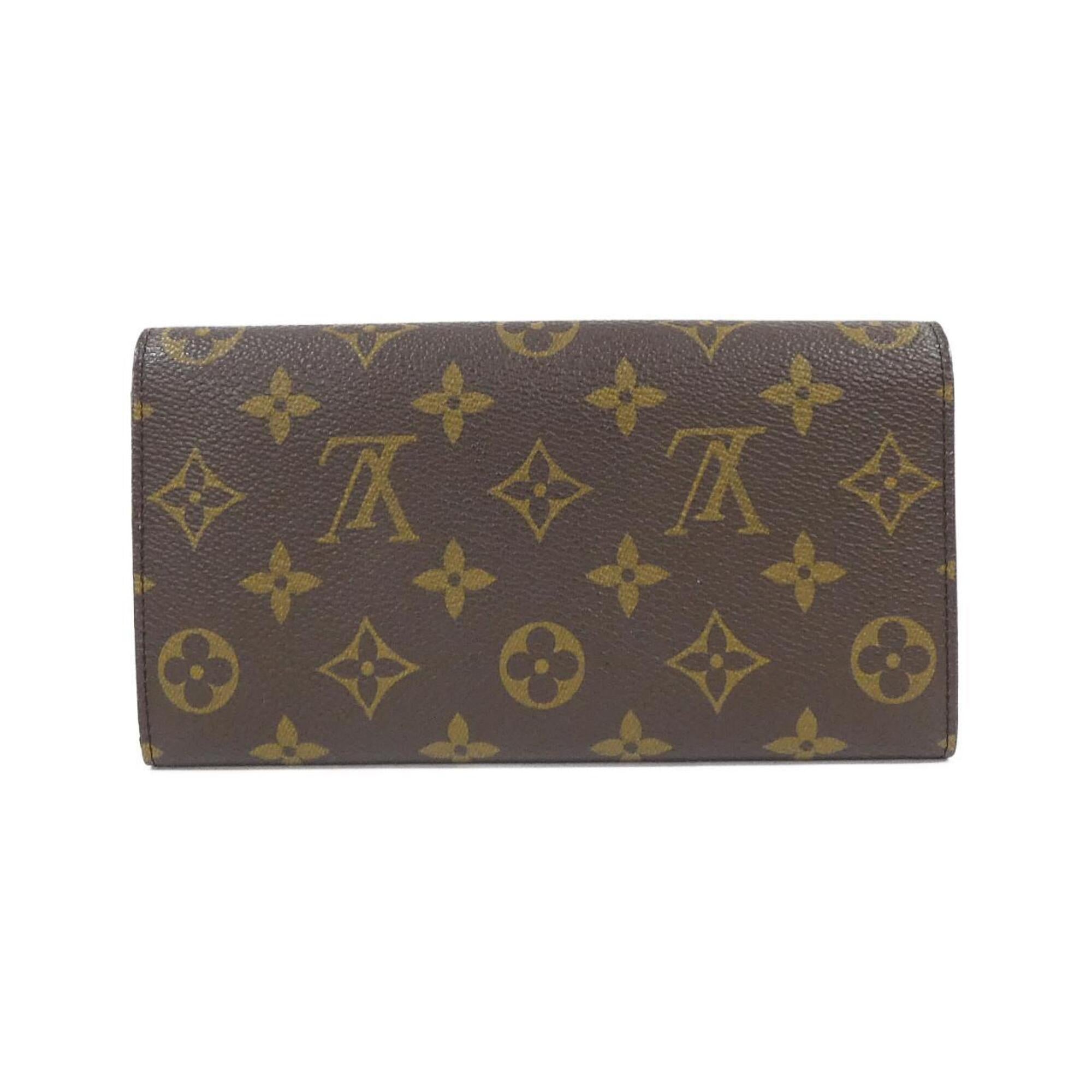 Louis Vuitton Monogram Marron Coated Canvas Long Wallet (Bi-Fold) (Pre-Owned)