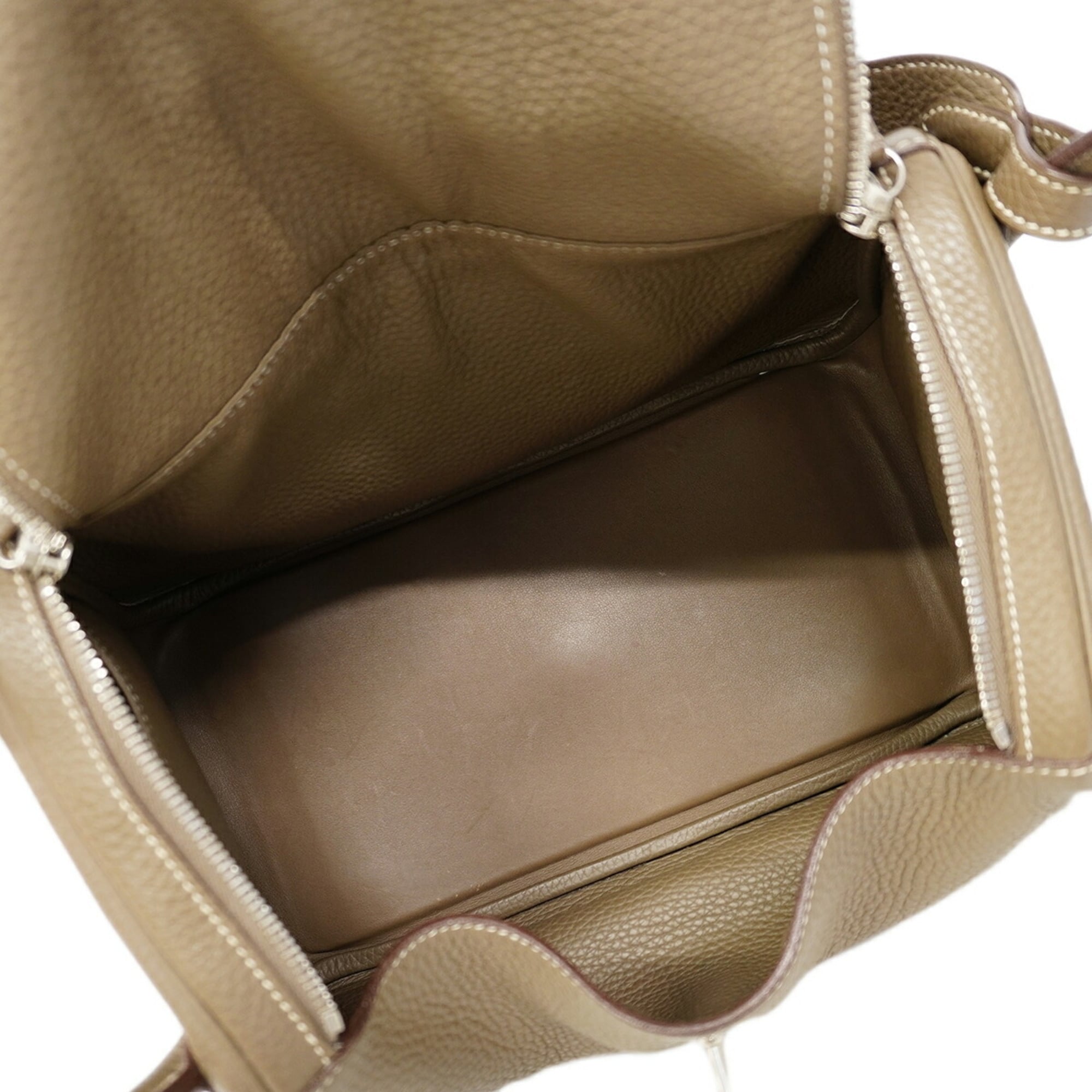 Hermes Etoupe Gray Taurillon Clemence Leather Handbag (Pre-Owned)
