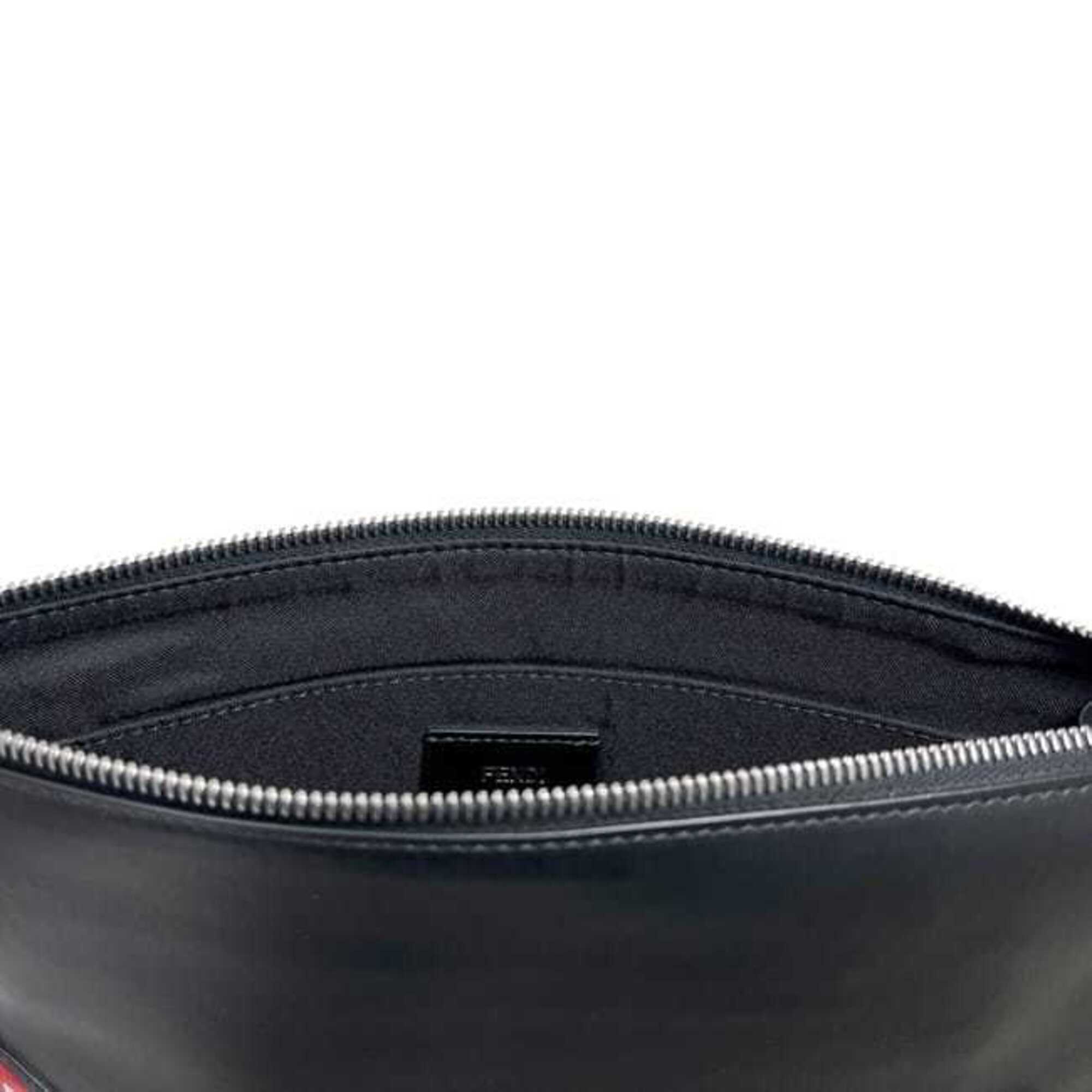 Fendi Black Leather Clutch Bag (Pre-Owned)