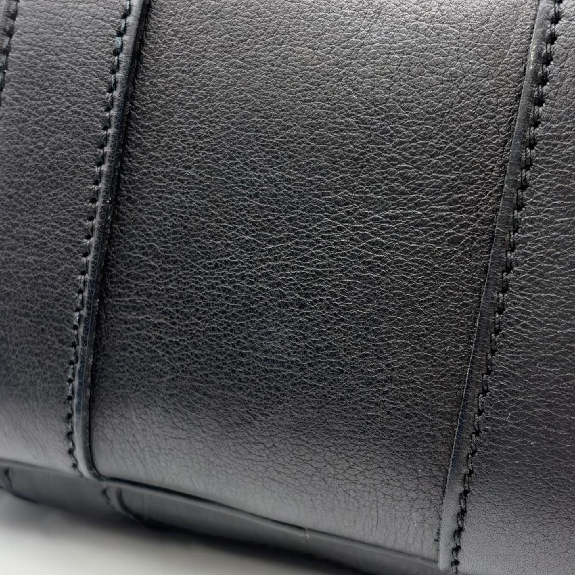 Hermes Black Swift Leather Handbag (Pre-Owned)