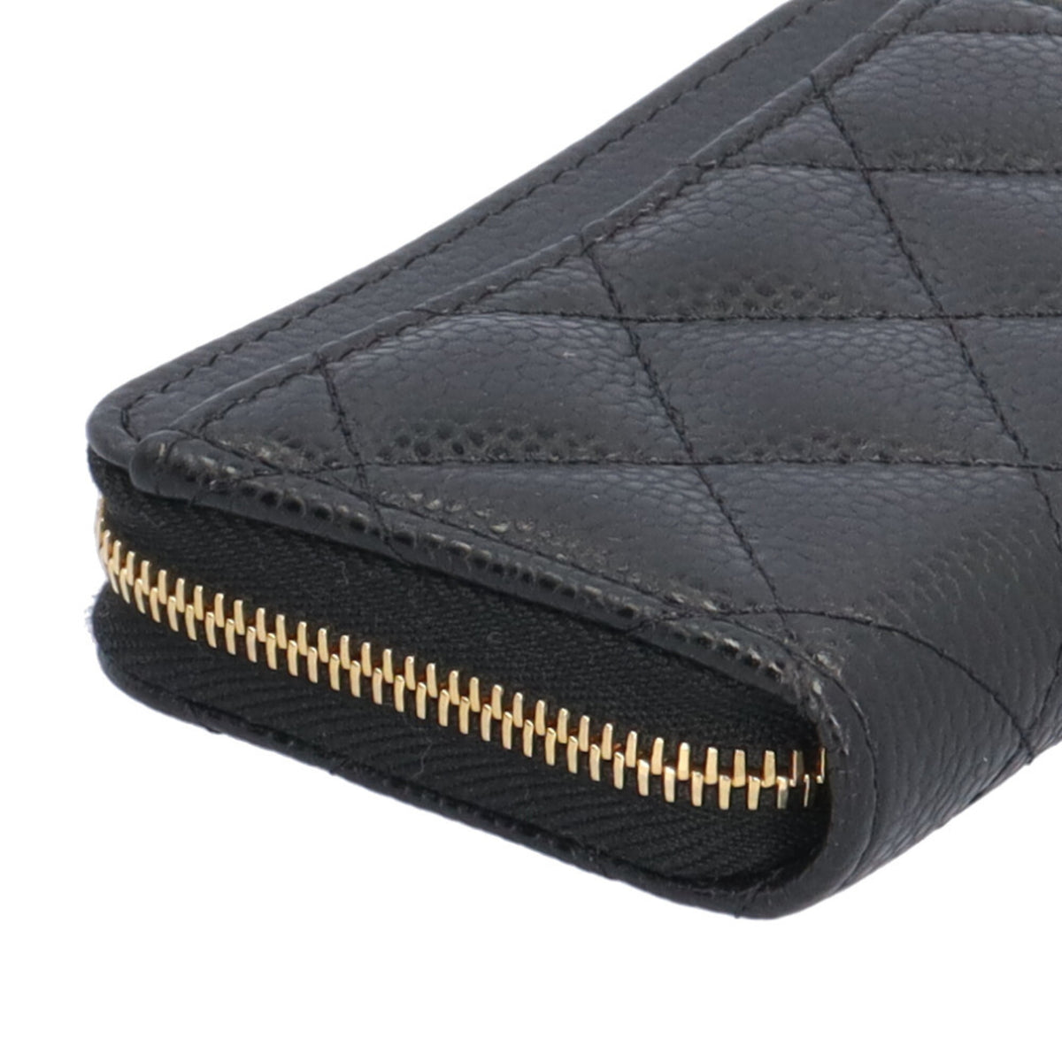 Chanel Black Grained Calfskin Coin Purse/Coin Case (Pre-Owned)