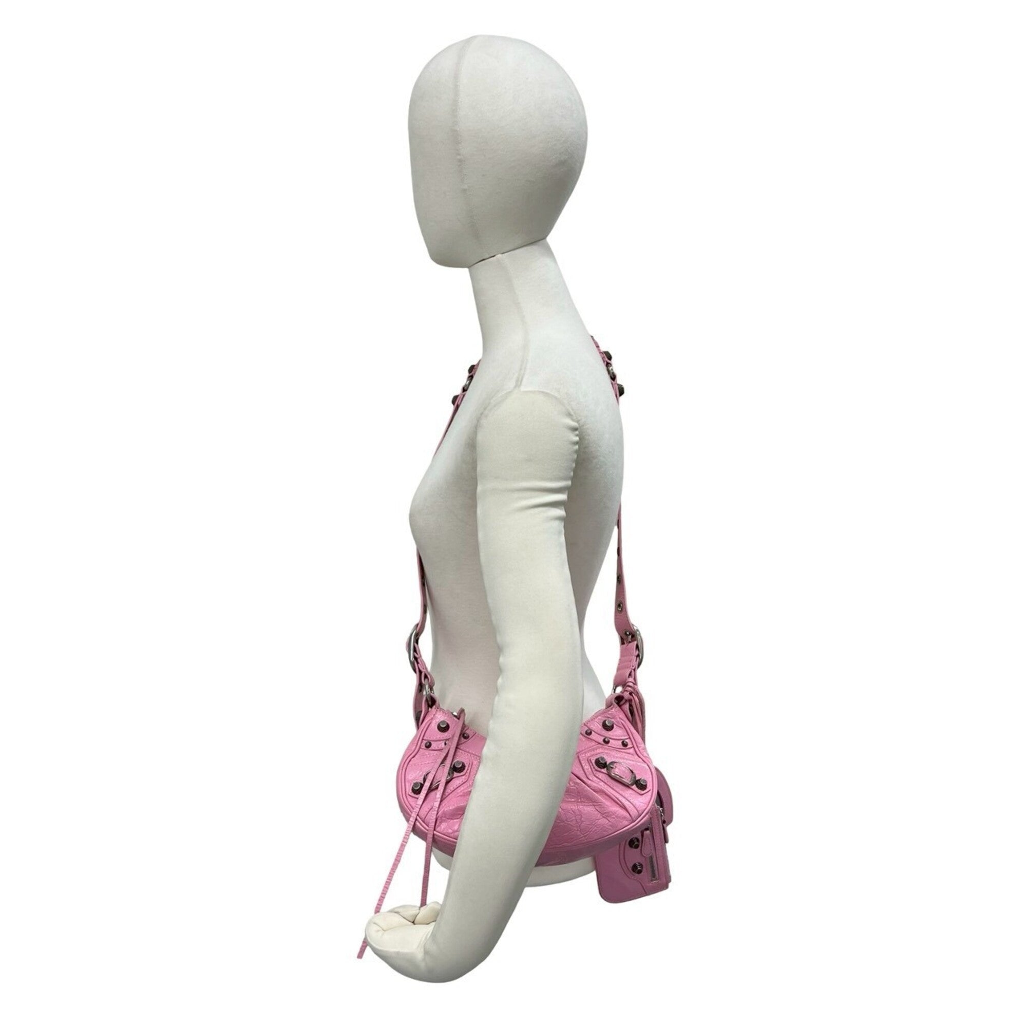 Balenciaga Pink Leather Pochette Shoulder Bag (Pre-Owned)