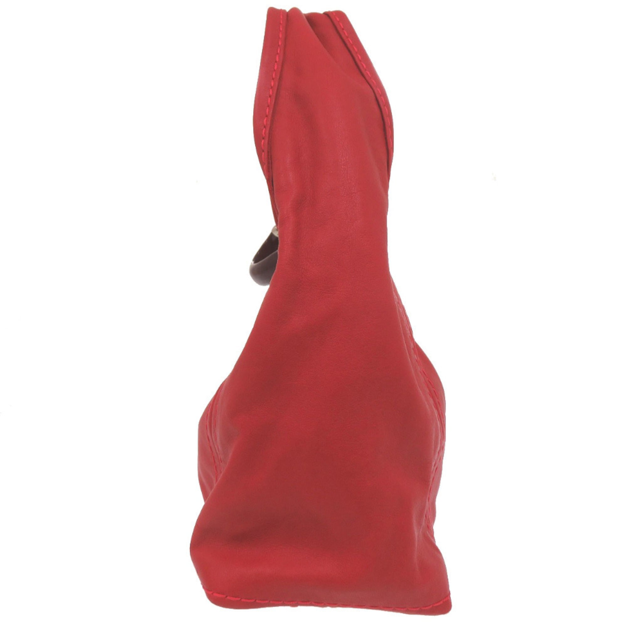 Jimmy Choo Red Color Leather Shoulder Bag (Pre-Owned)