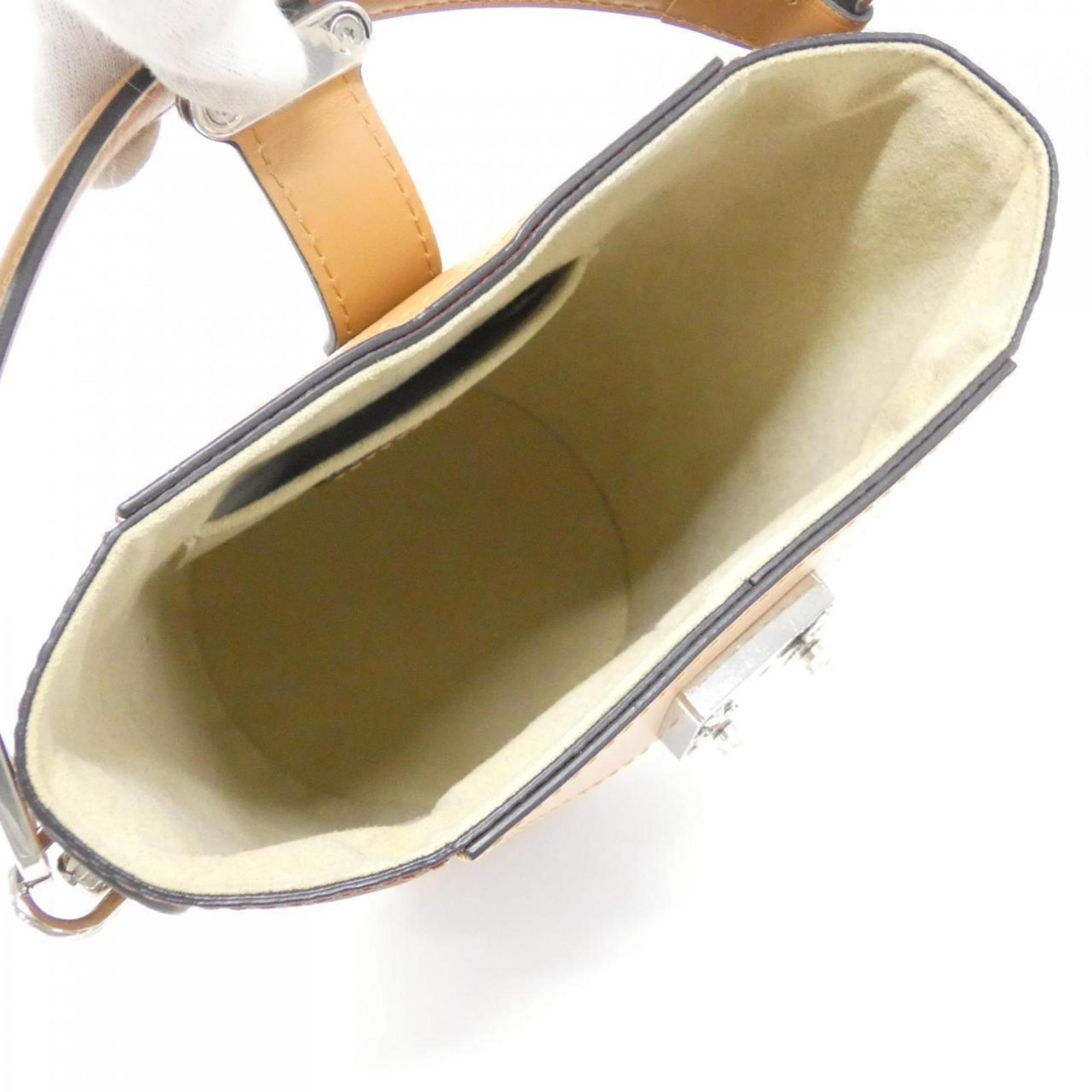 Louis Vuitton Monogram Trompe L'oeil Marron Coated Canvas Handbag (Pre-Owned)