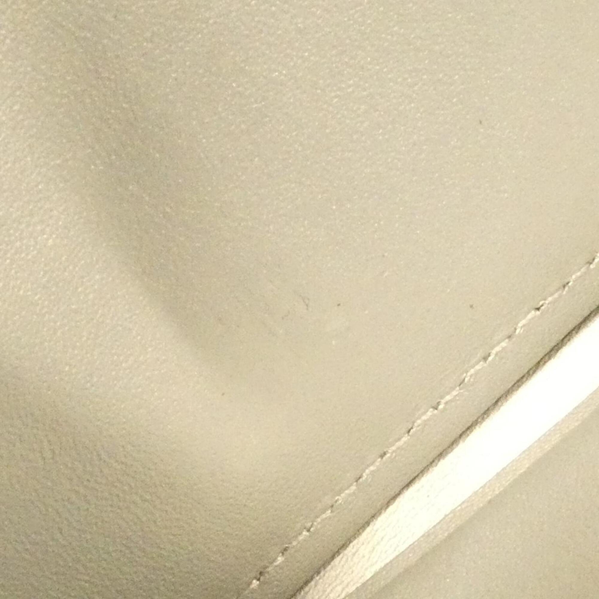 Louis Vuitton White Leather Long Wallet (Bi-Fold) (Pre-Owned)