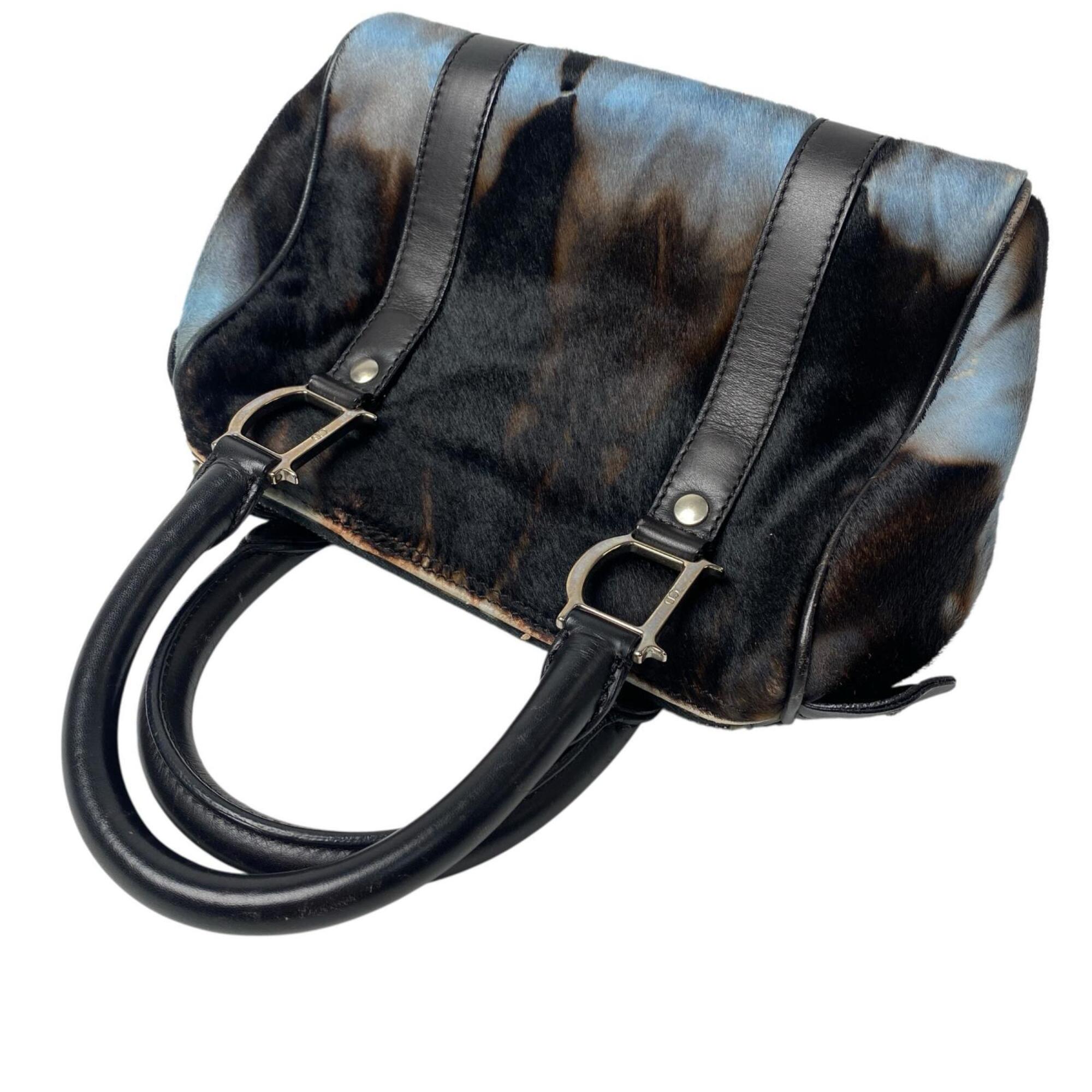 Christian Dior Multi-Color Leather Boston Bag Handbag (Pre-Owned)