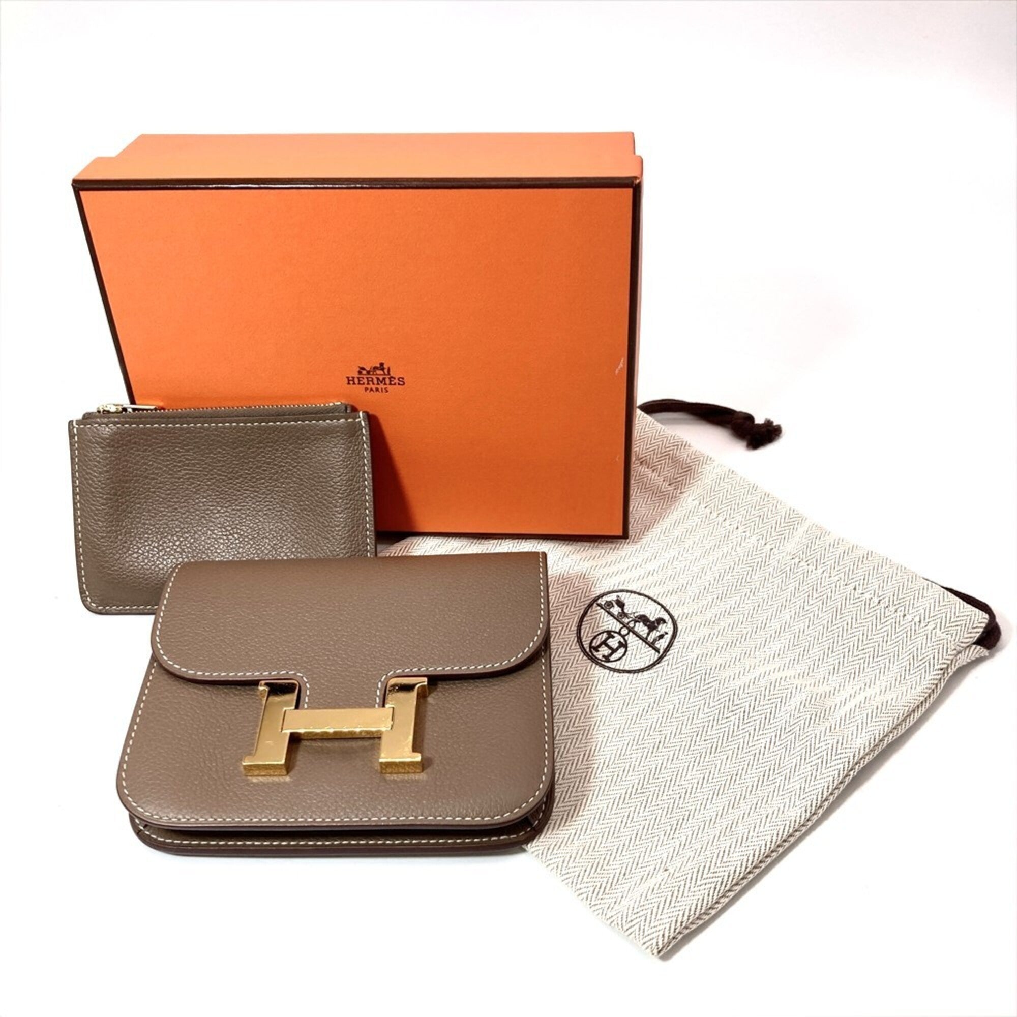 Hermes Etoupe Gray Gray Wallet (Bi-Fold) (Pre-Owned)