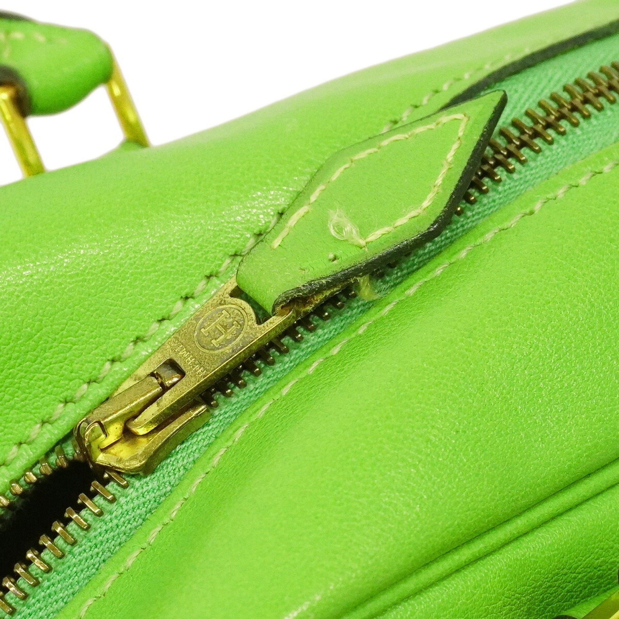 Hermes Green Gulliver Leather Handbag (Pre-Owned)