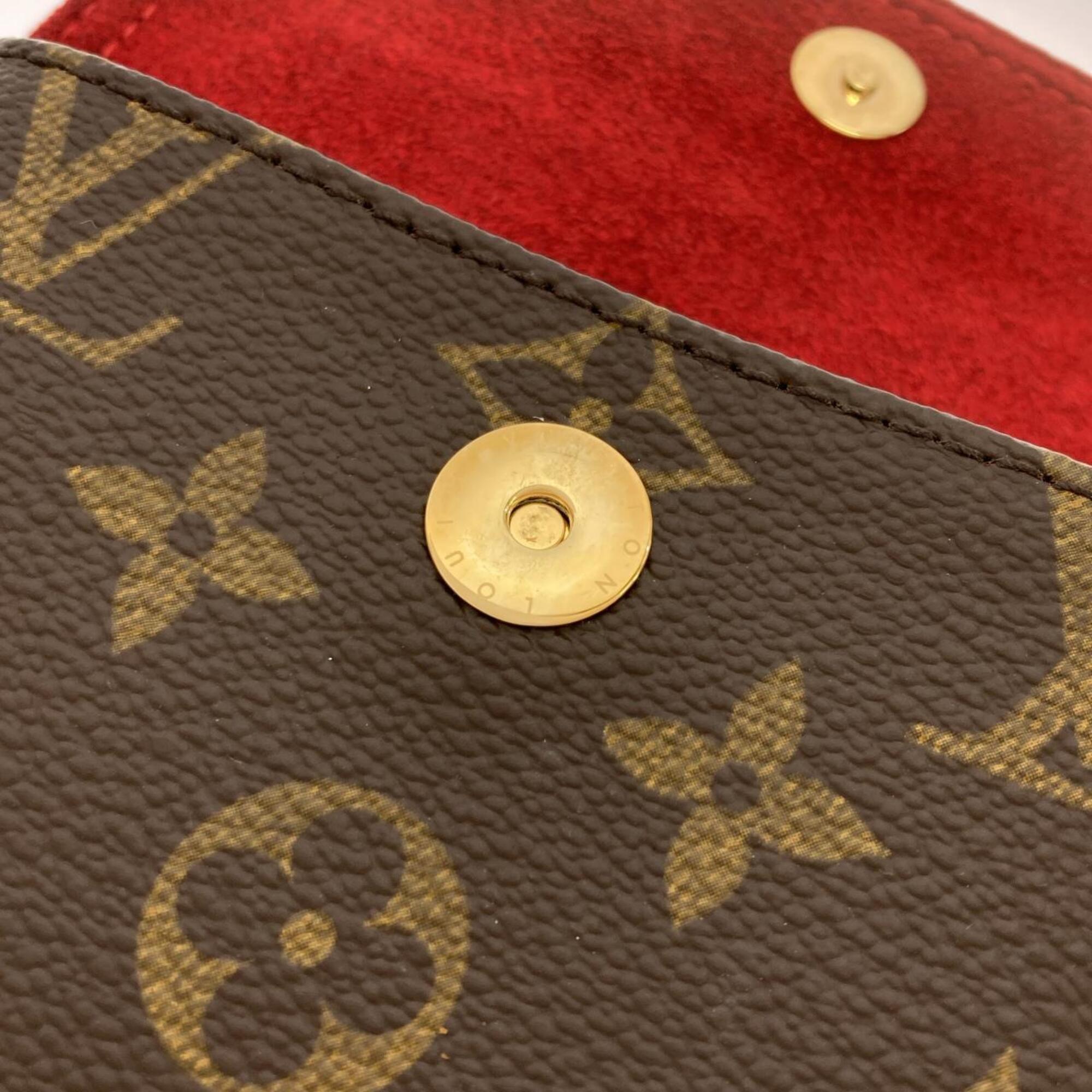 Louis Vuitton Marron Coated Canvas Shoulder Bag (Pre-Owned)