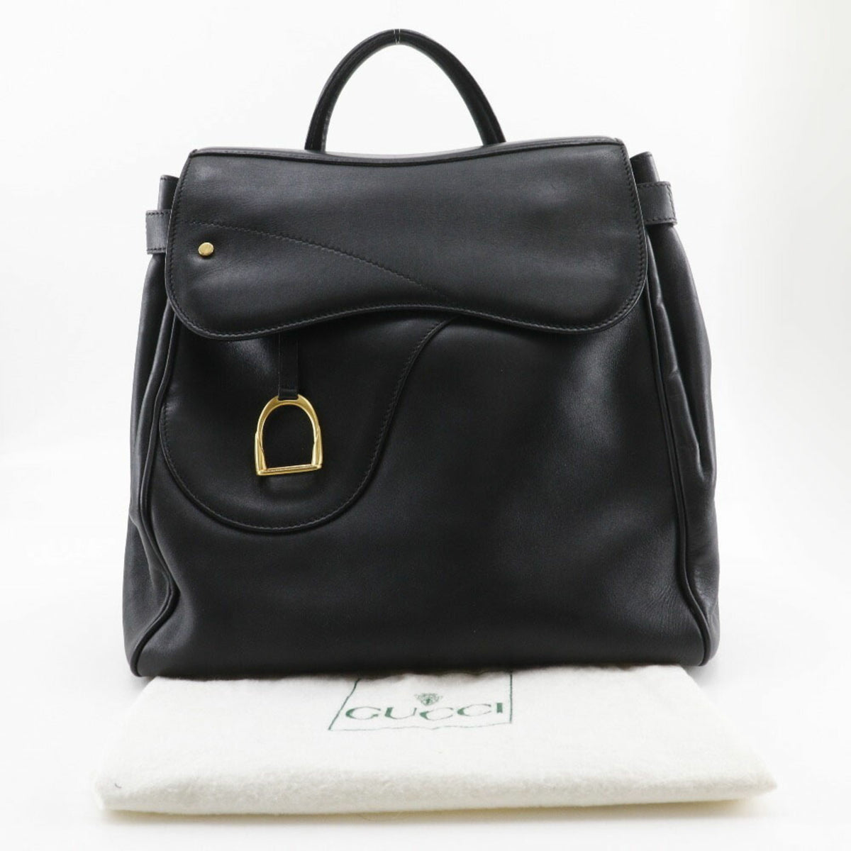 Gucci Black Leather Backpack (Pre-Owned)