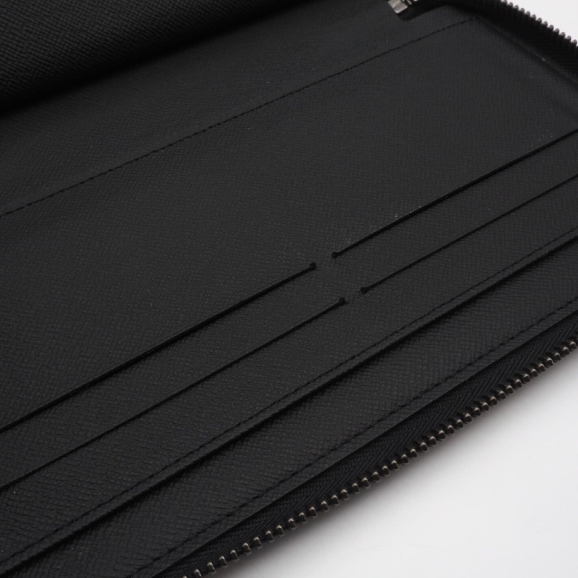 Louis Vuitton Black Gray Coated Canvas Long Wallet (Bi-Fold) (Pre-Owned)